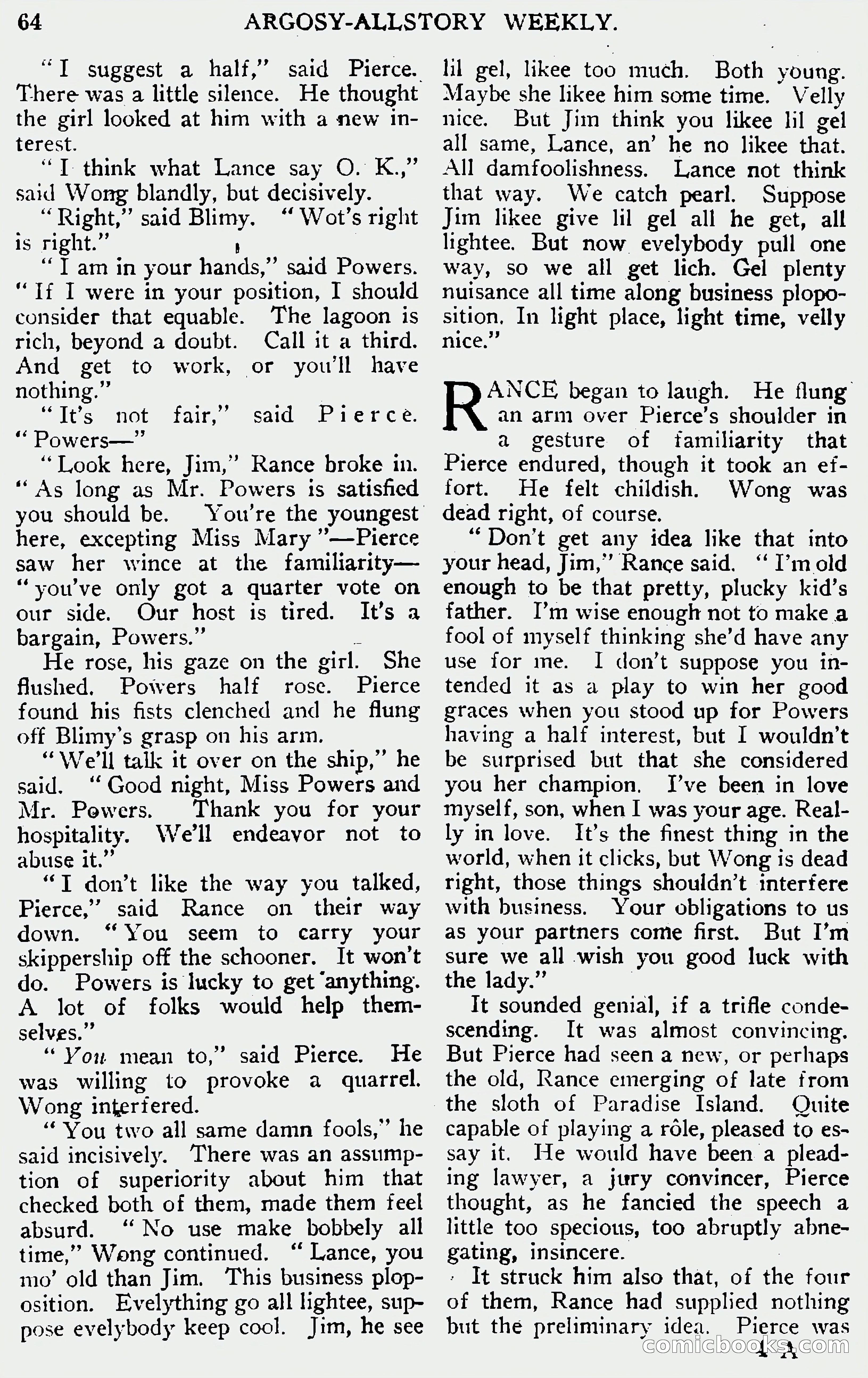 Argosy All-Story Weekly, June 1, 1929 — page 74 of 160