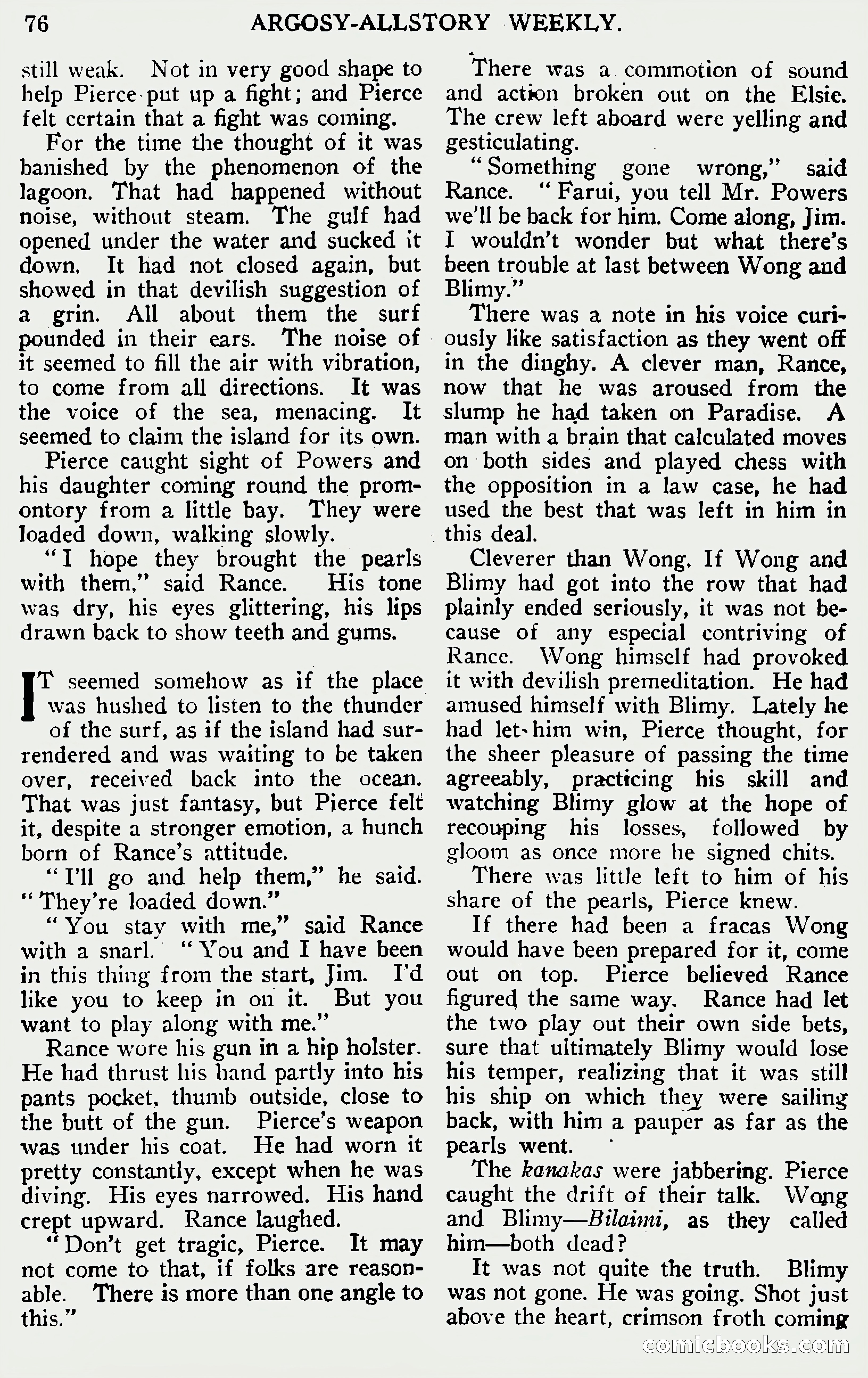 Argosy All-Story Weekly, June 1, 1929 — page 86 of 160