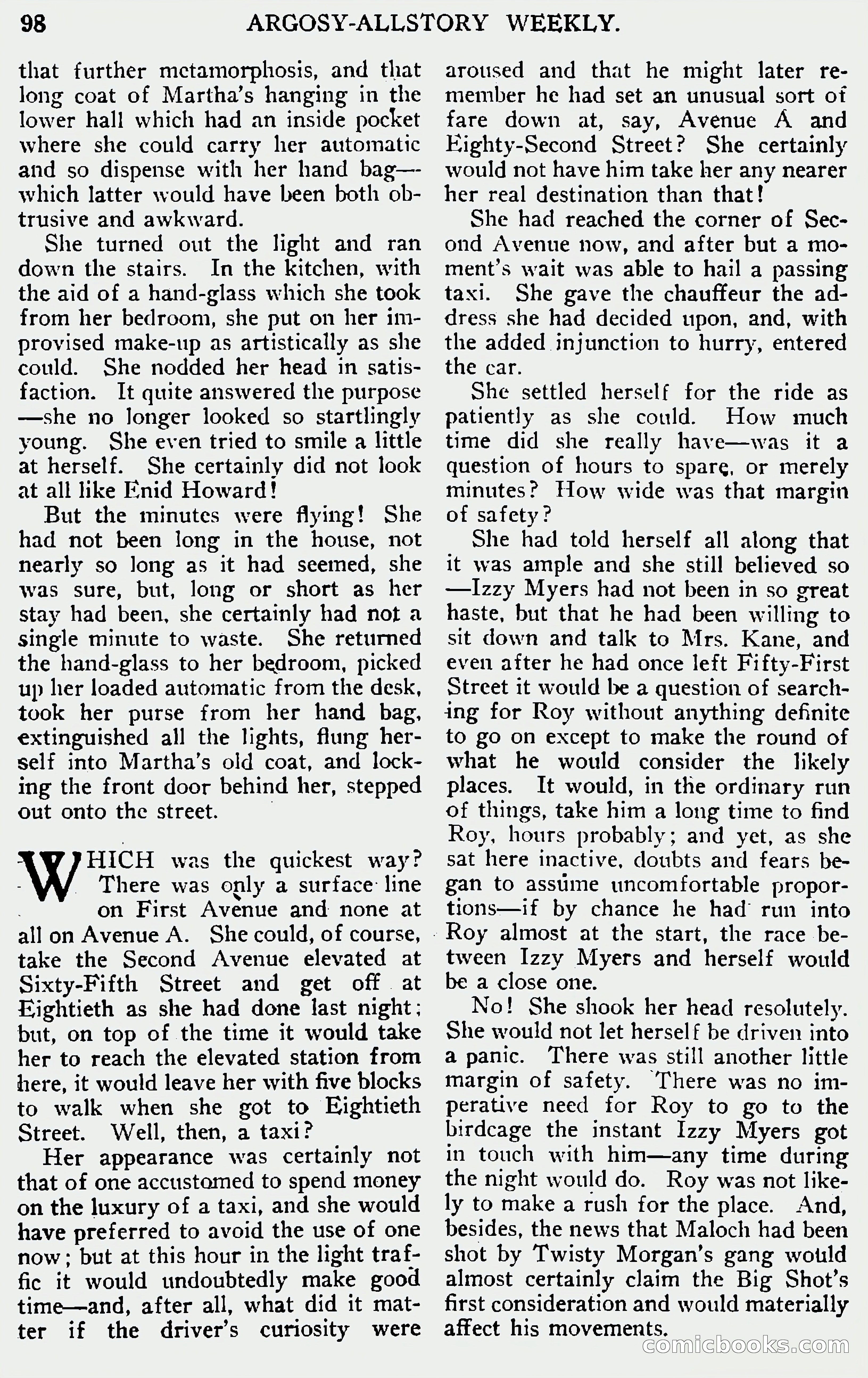 Argosy All-Story Weekly, June 1, 1929 — page 108 of 160