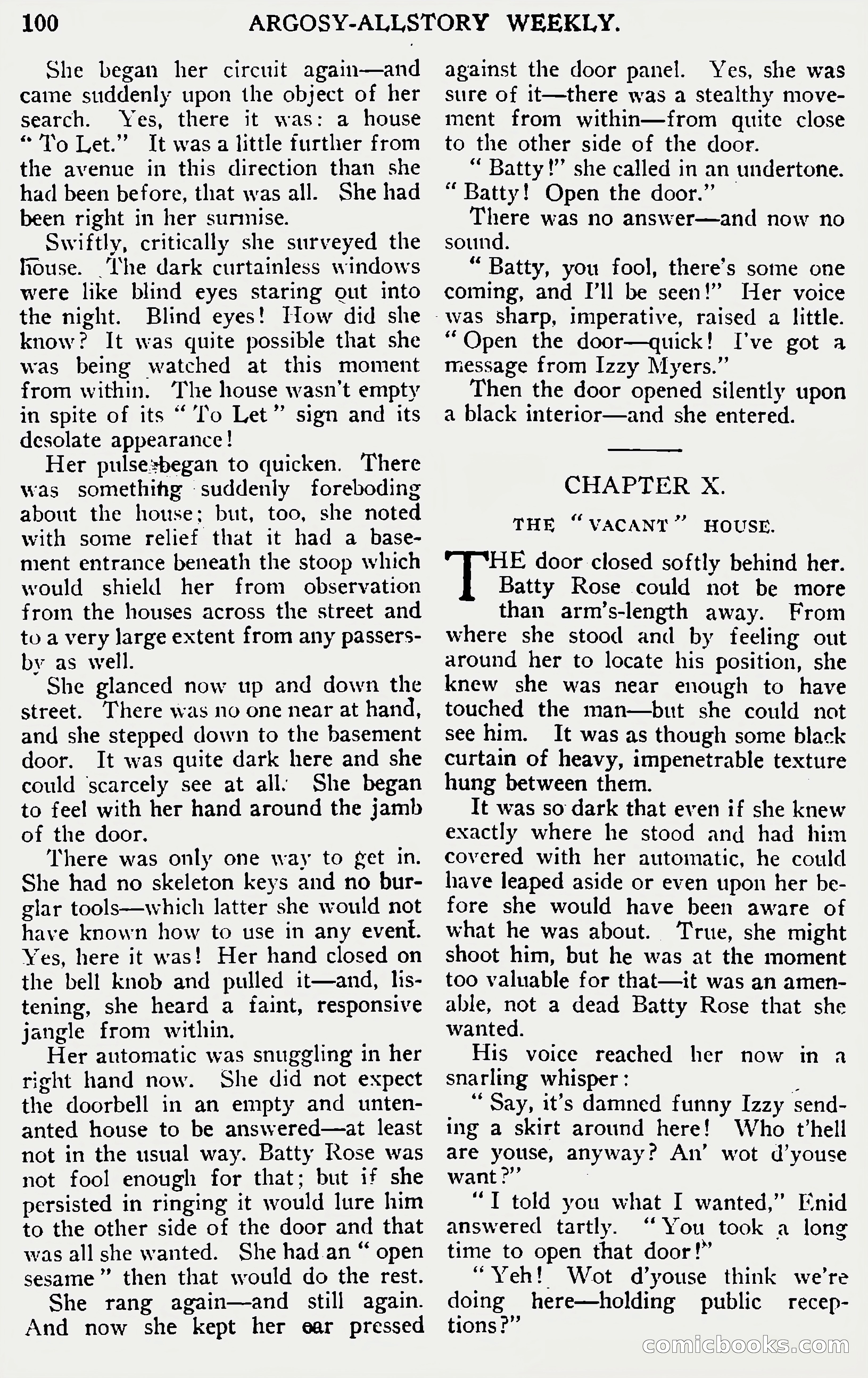 Argosy All-Story Weekly, June 1, 1929 — page 110 of 160