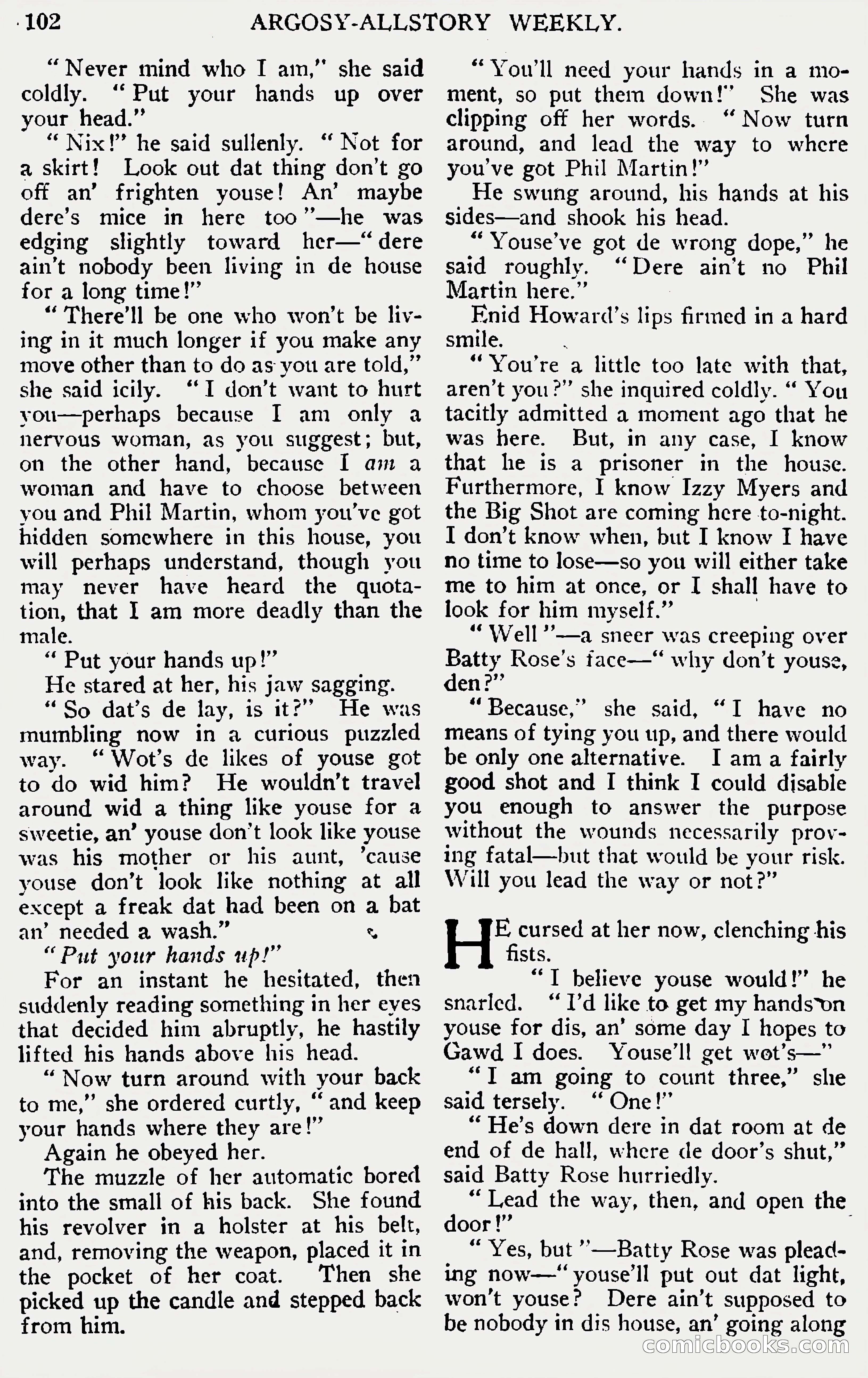 Argosy All-Story Weekly, June 1, 1929 — page 112 of 160