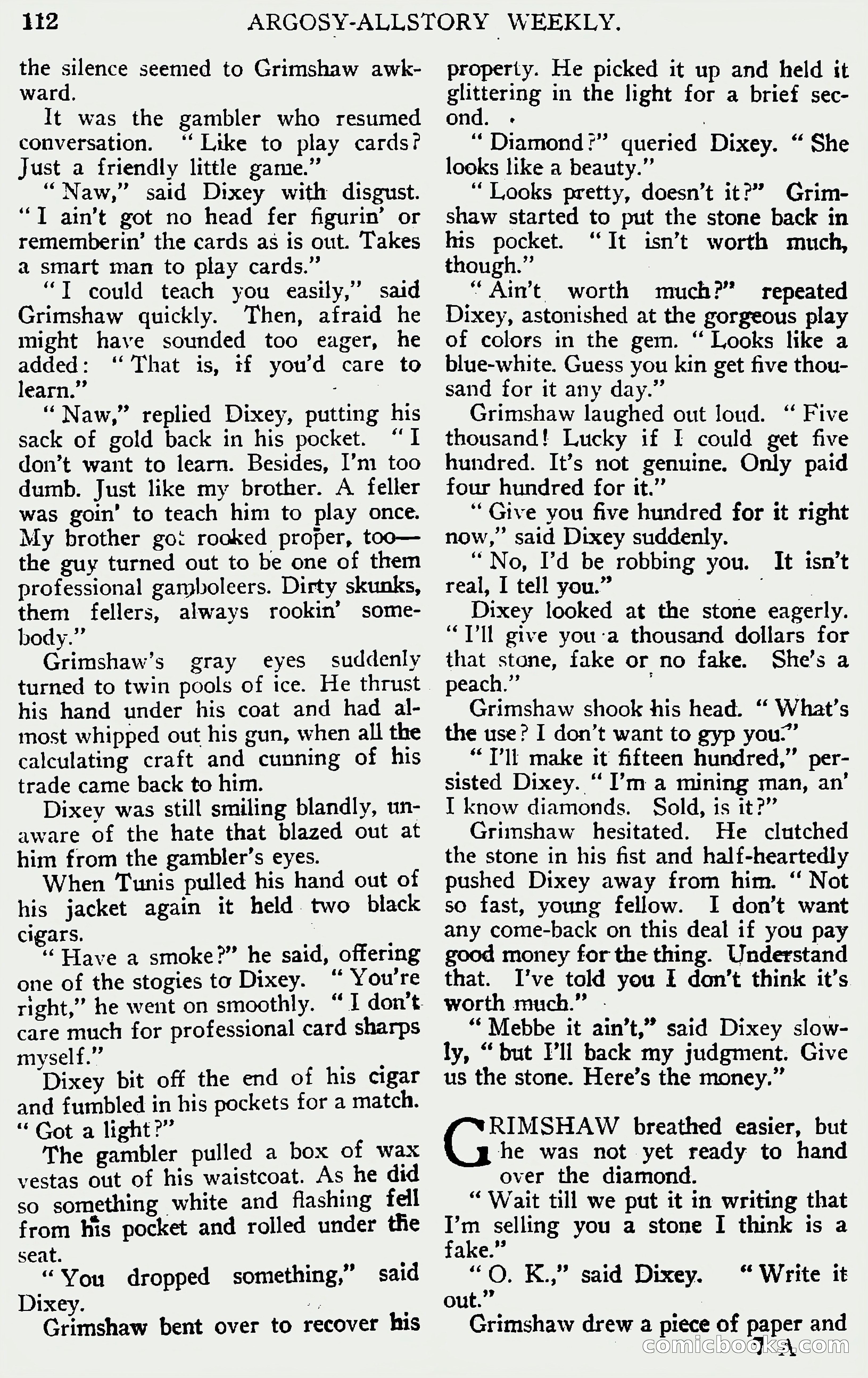 Argosy All-Story Weekly, June 1, 1929 — page 122 of 160