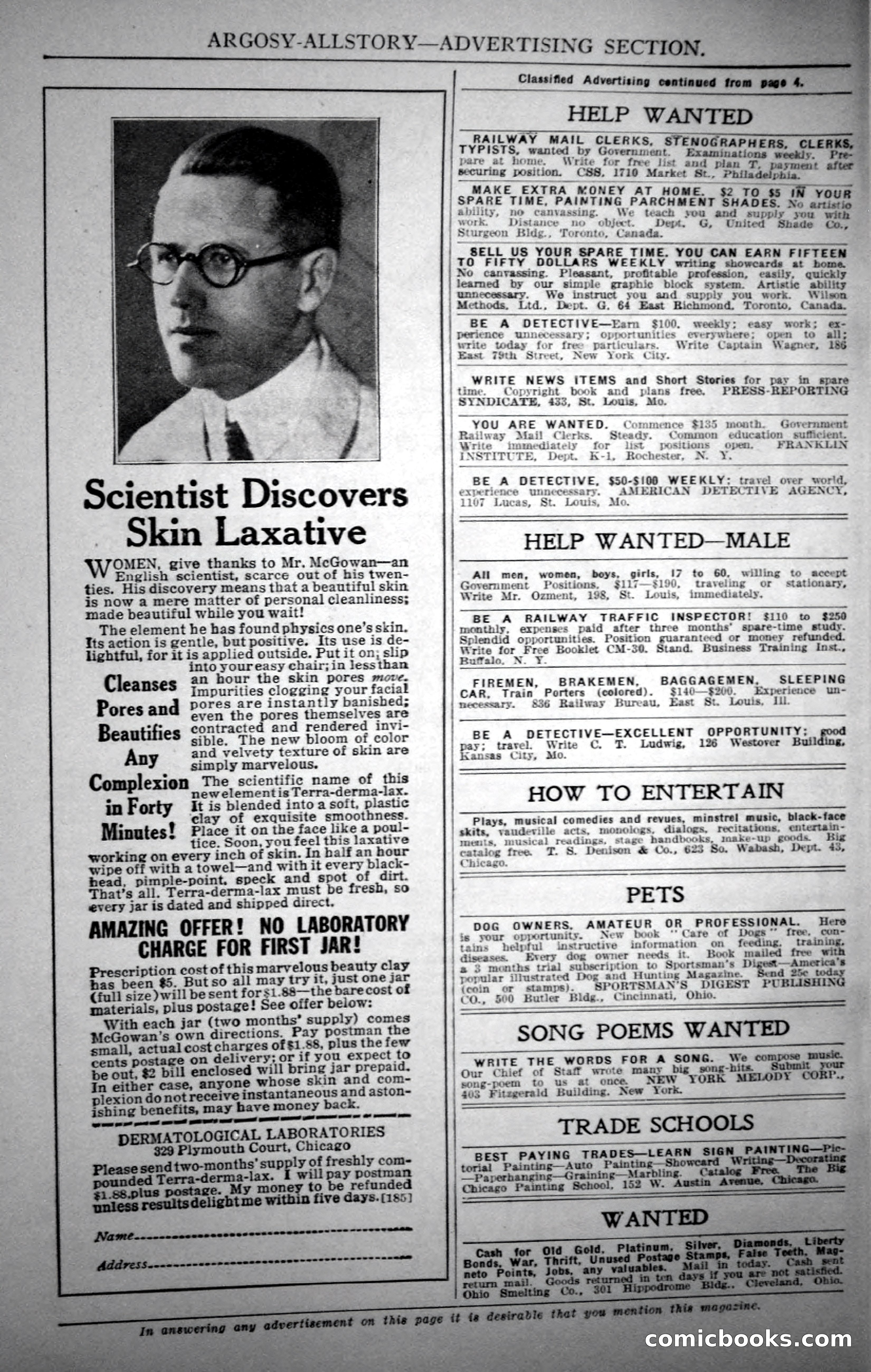 Argosy All-Story Weekly, October 21, 1922 — page 8 of 176