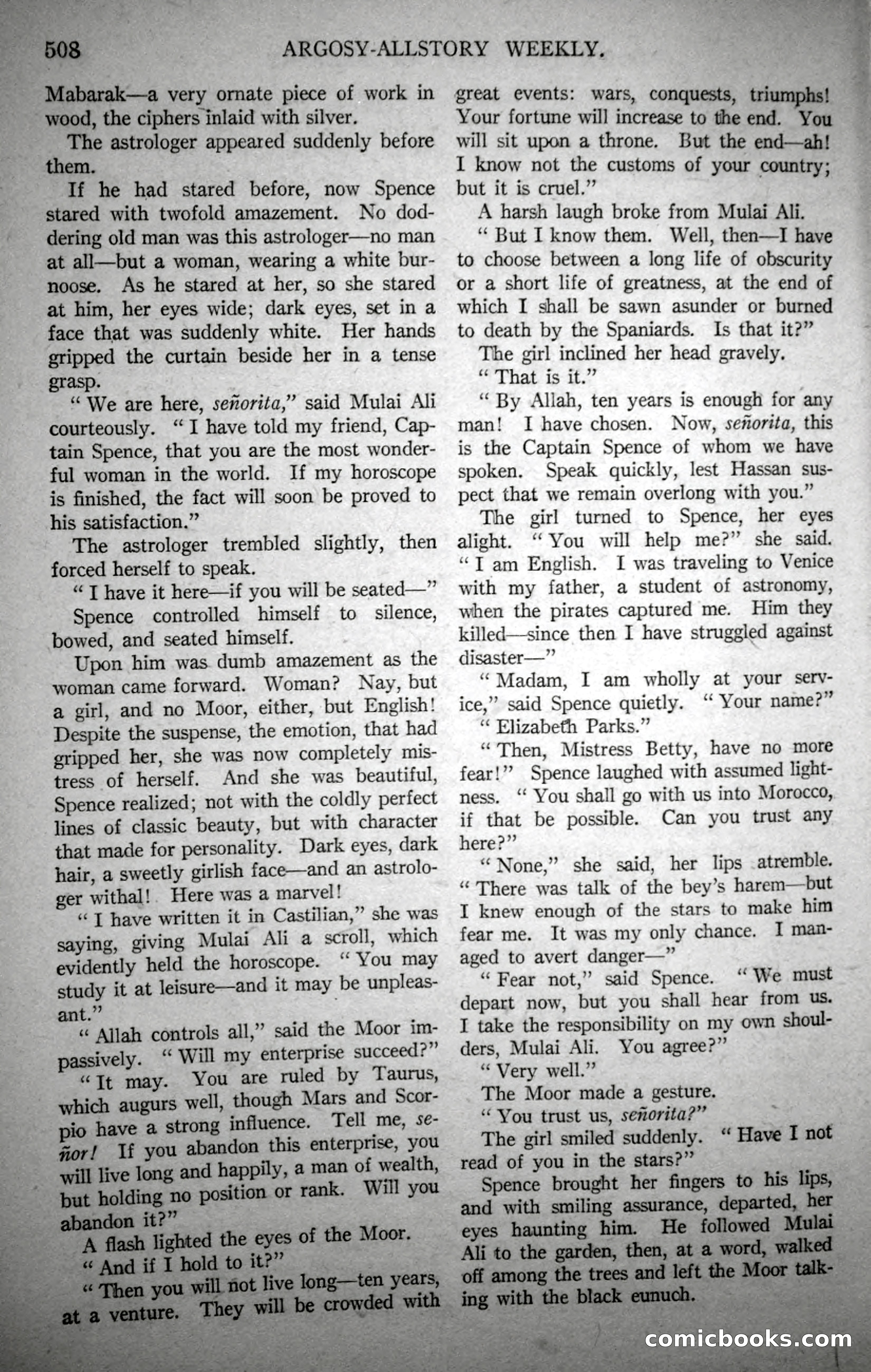 Argosy All-Story Weekly, October 21, 1922 — page 38 of 176