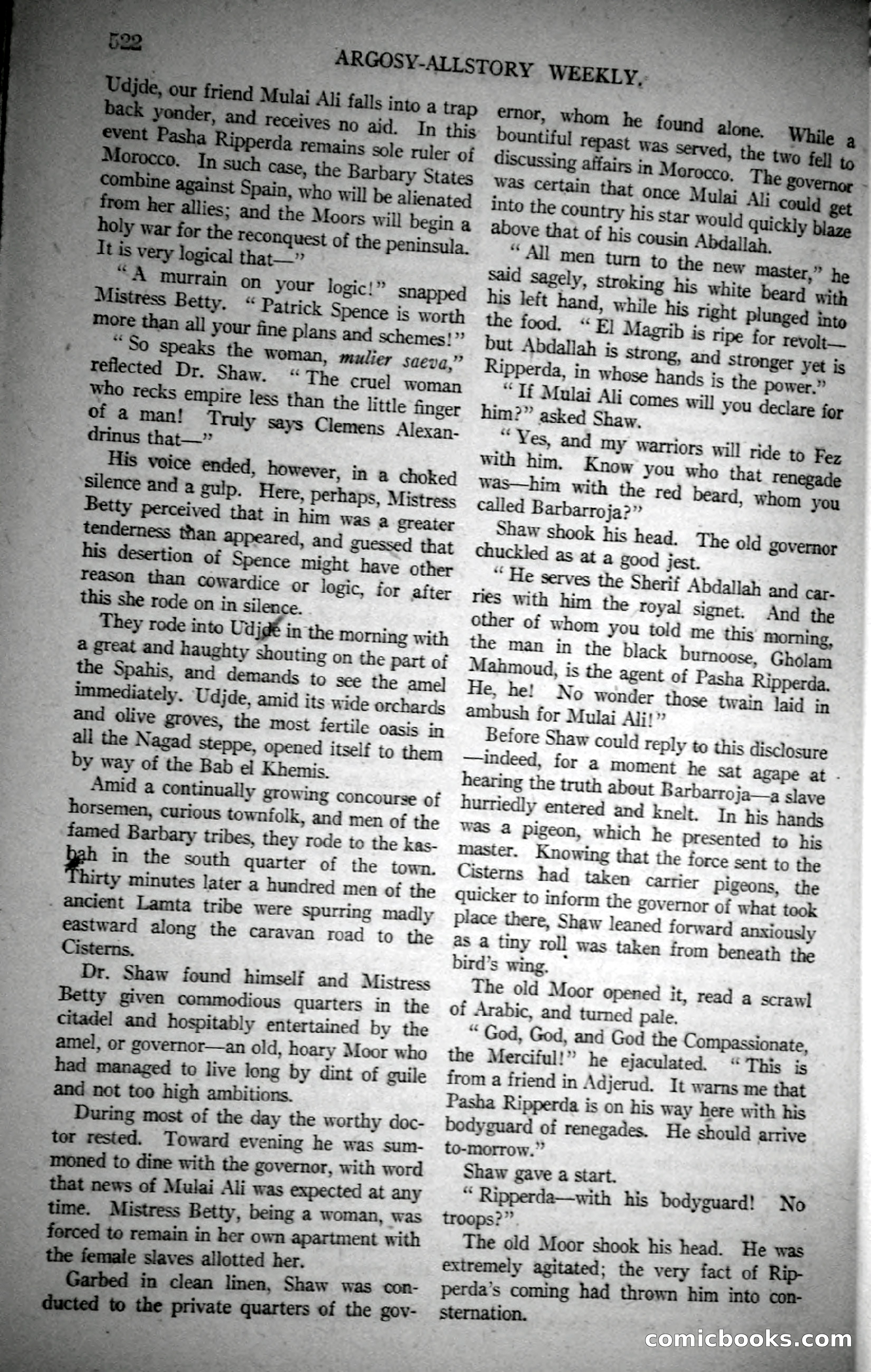 Argosy All-Story Weekly, October 21, 1922 — page 52 of 176