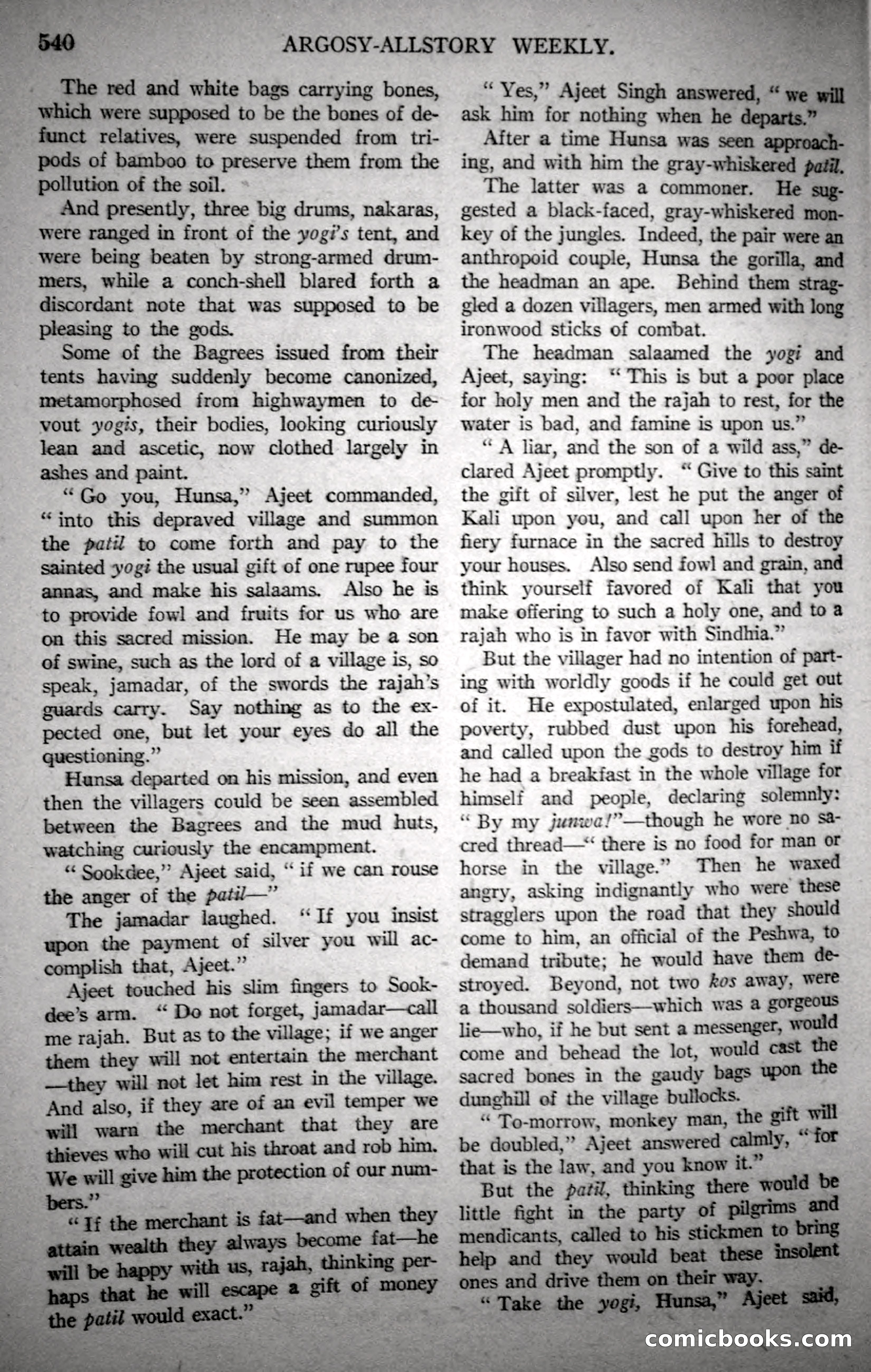 Argosy All-Story Weekly, October 21, 1922 — page 70 of 176