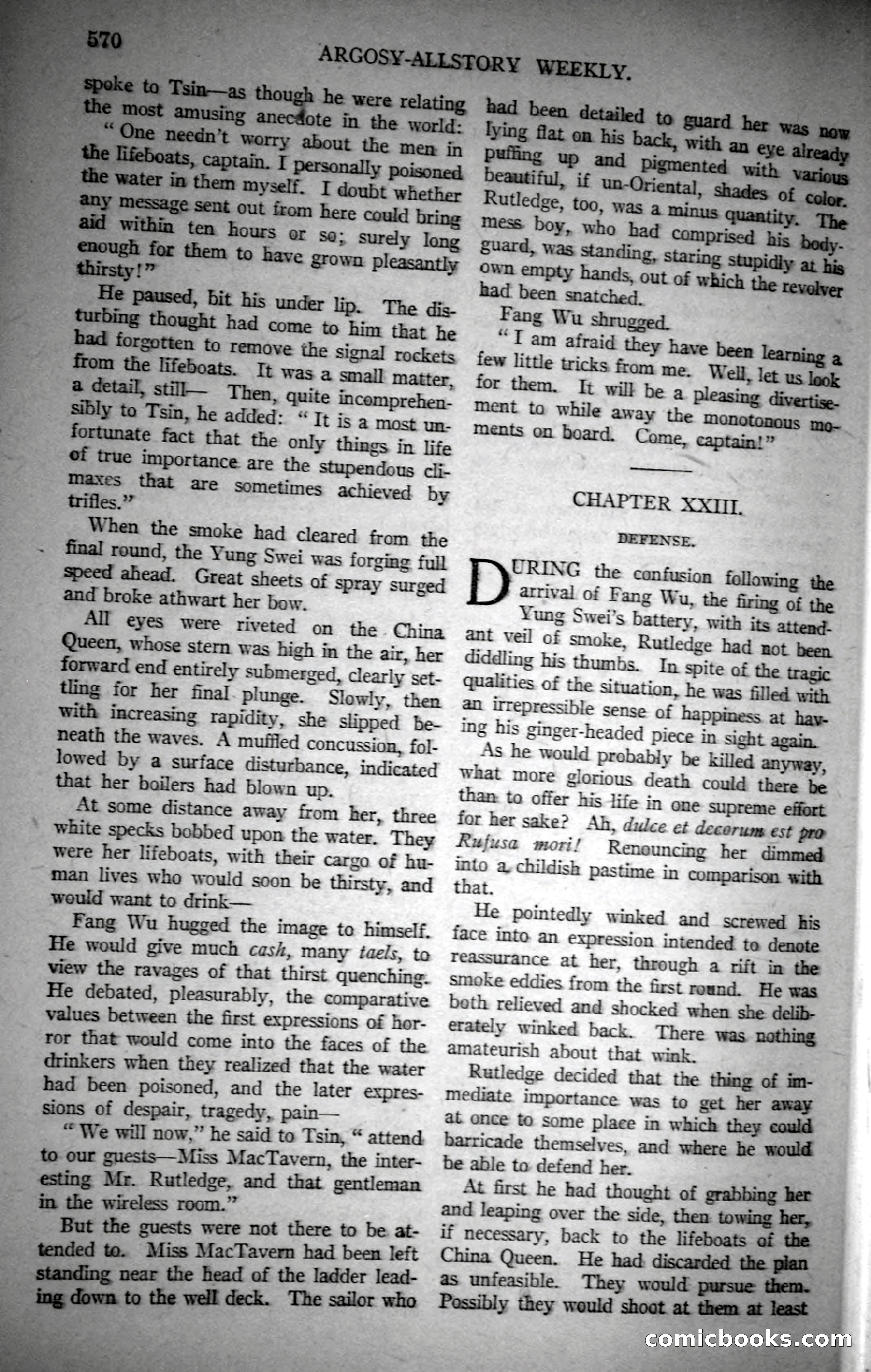 Argosy All-Story Weekly, October 21, 1922 — page 100 of 176