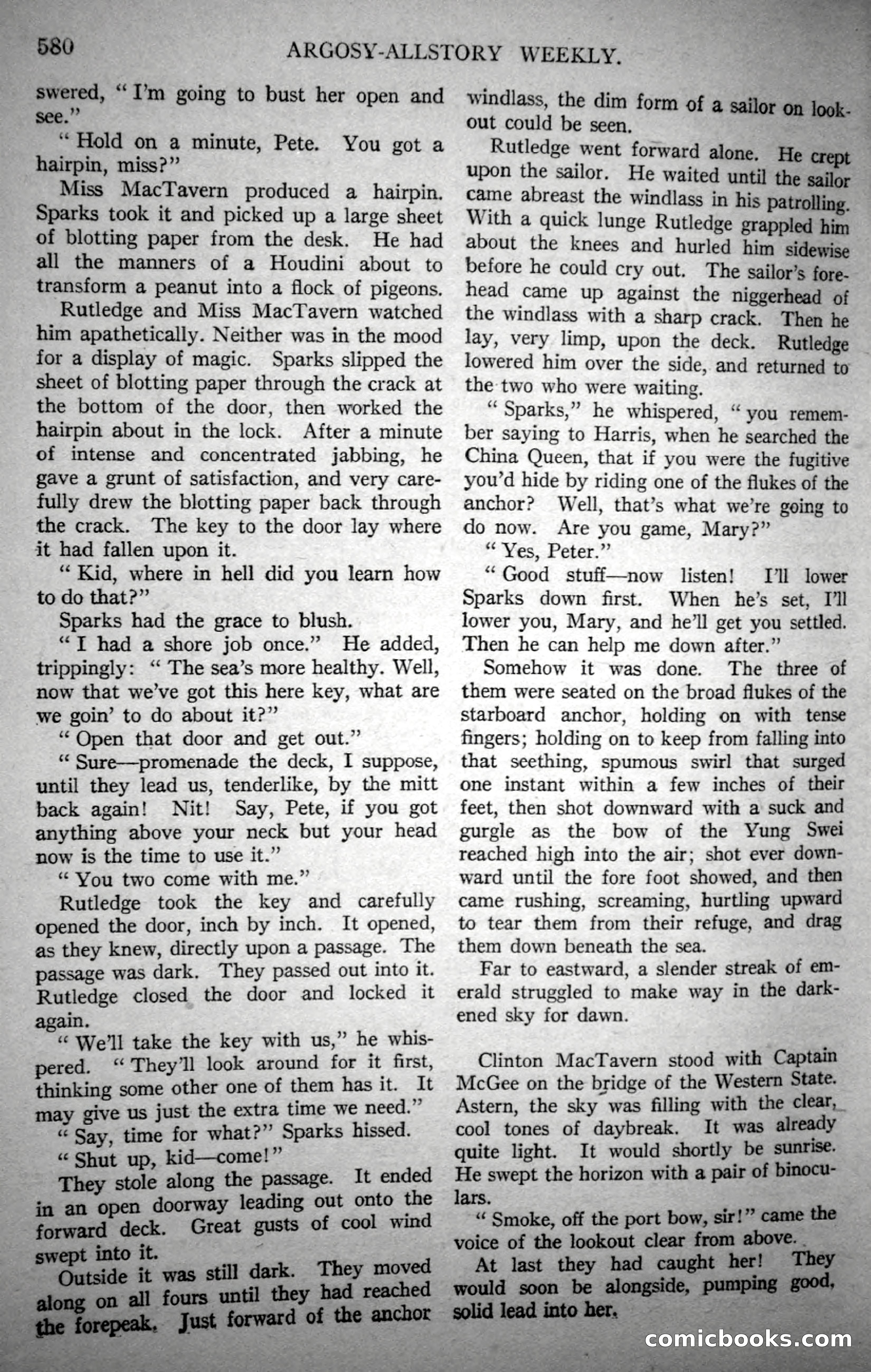 Argosy All-Story Weekly, October 21, 1922 — page 110 of 176