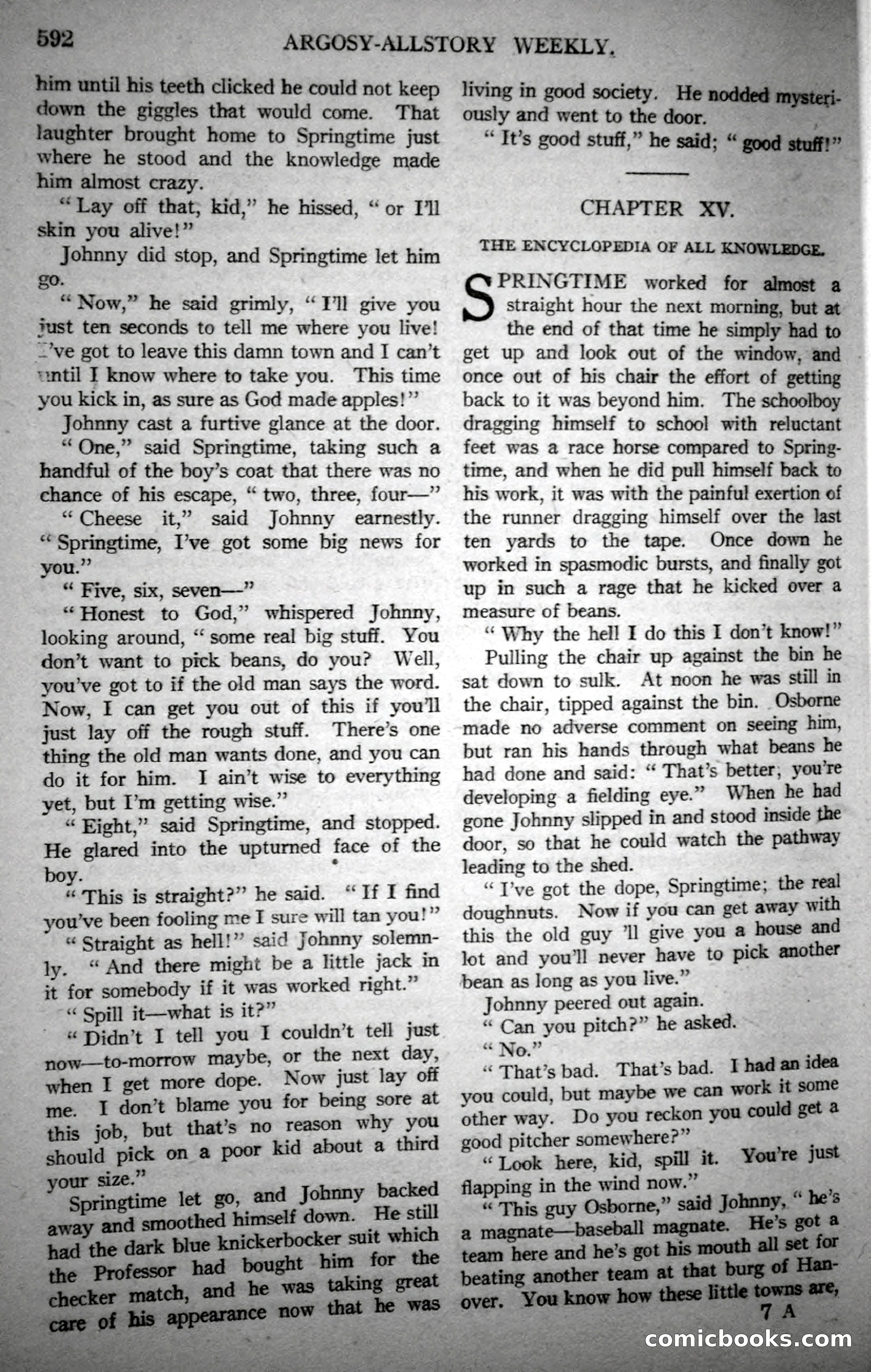 Argosy All-Story Weekly, October 21, 1922 — page 122 of 176