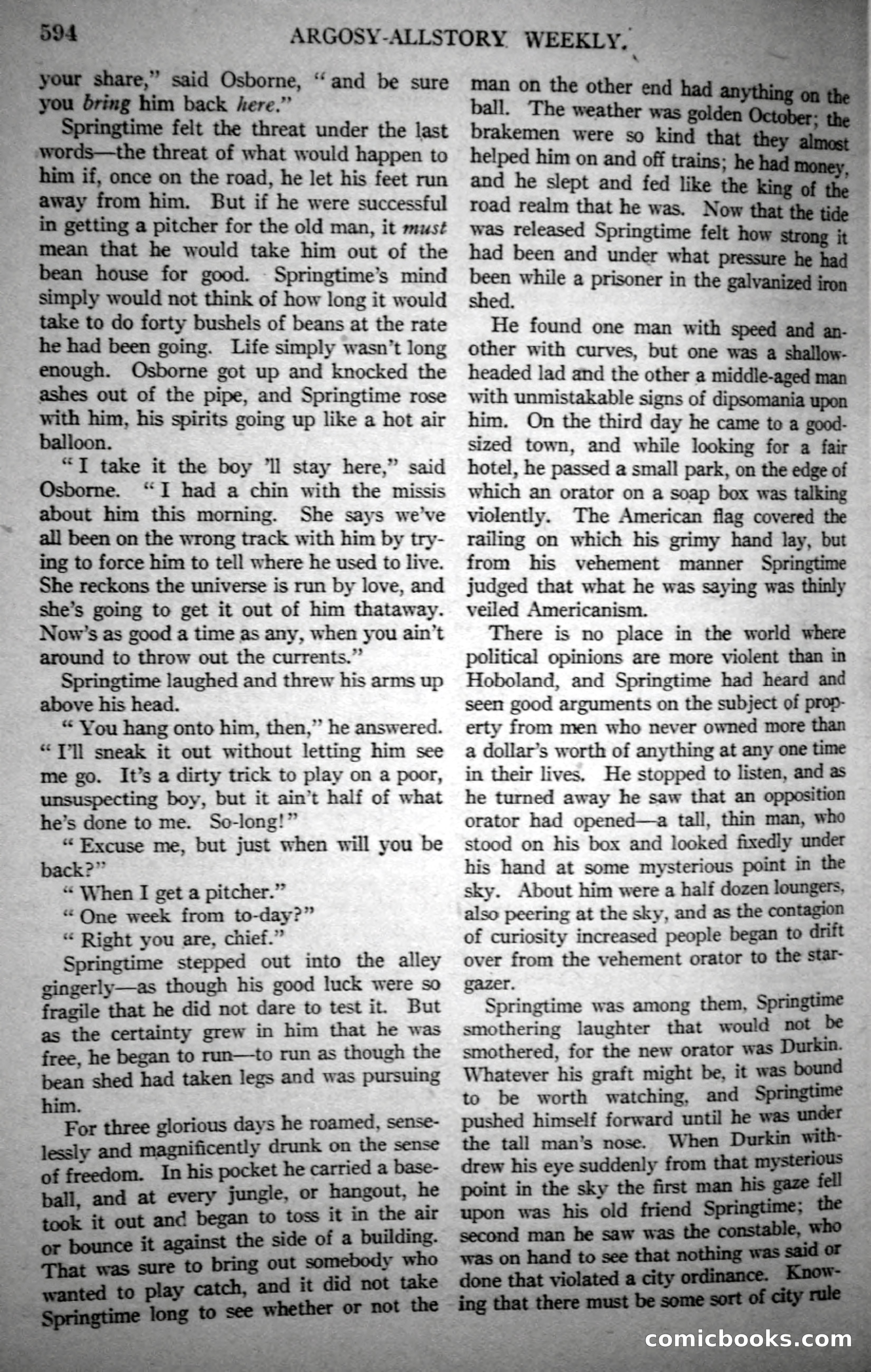 Argosy All-Story Weekly, October 21, 1922 — page 124 of 176
