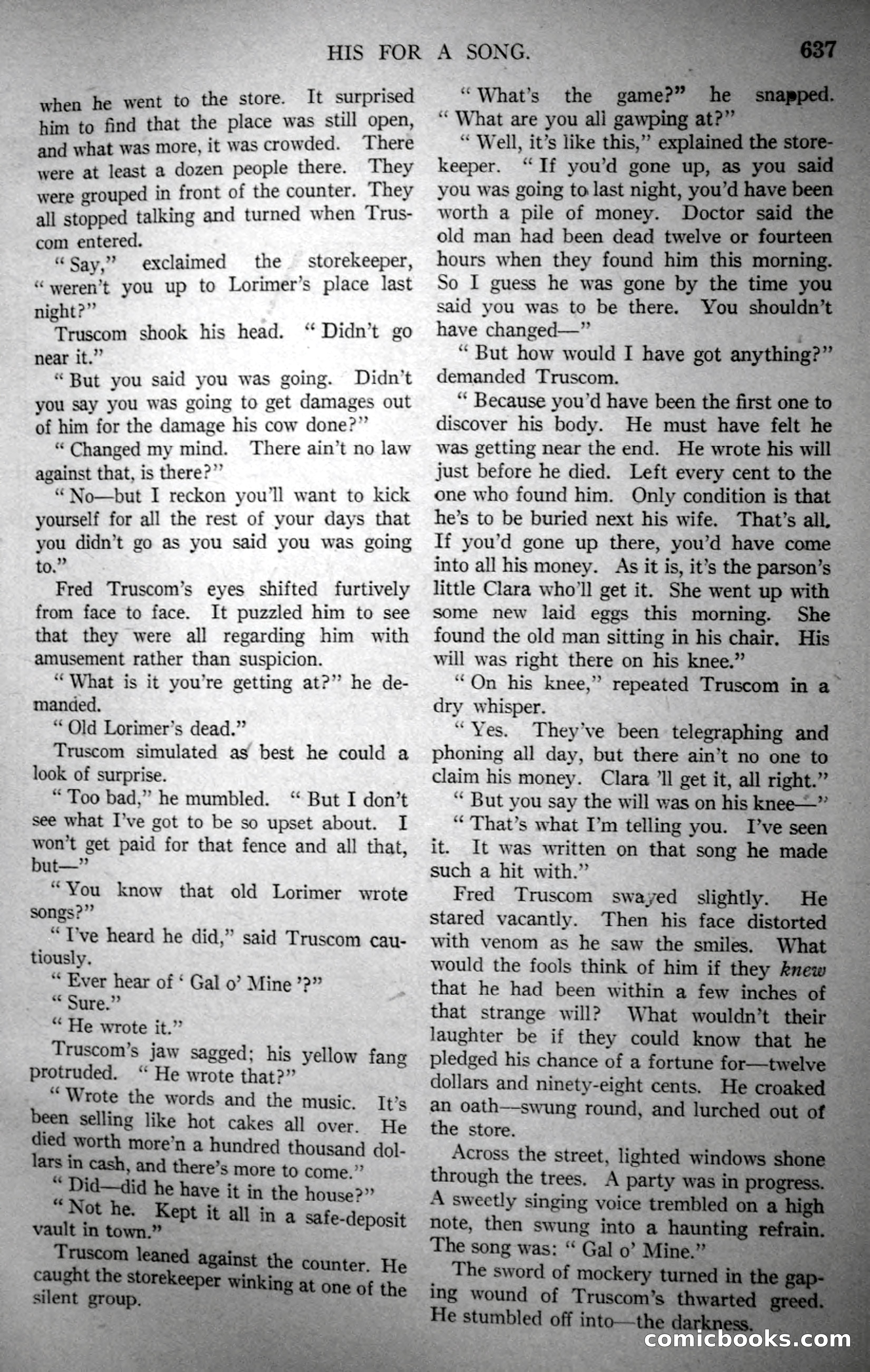 Argosy All-Story Weekly, October 21, 1922 — page 167 of 176