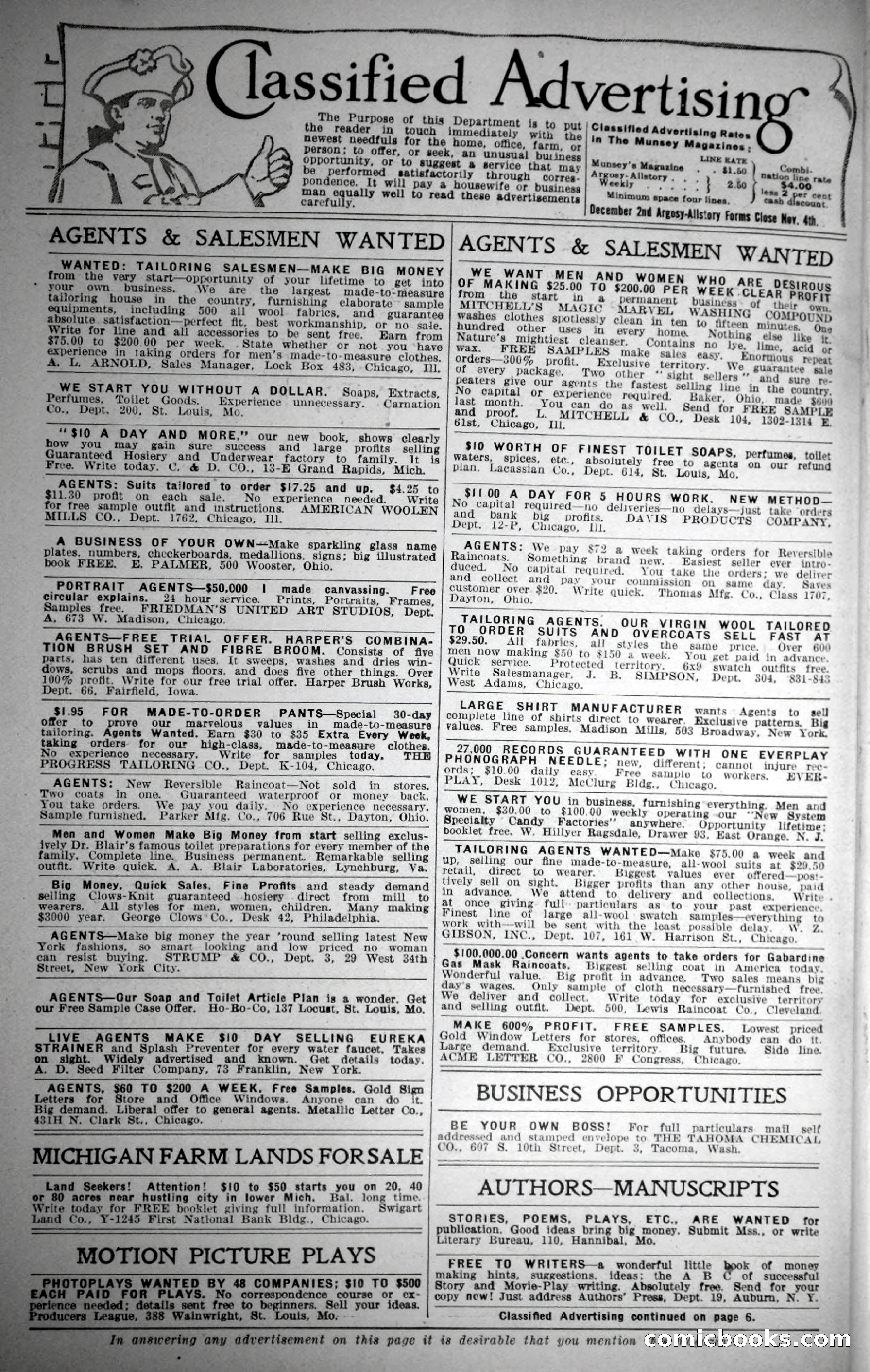 Argosy All-Story Weekly, October 28, 1922 — page 6 of 176