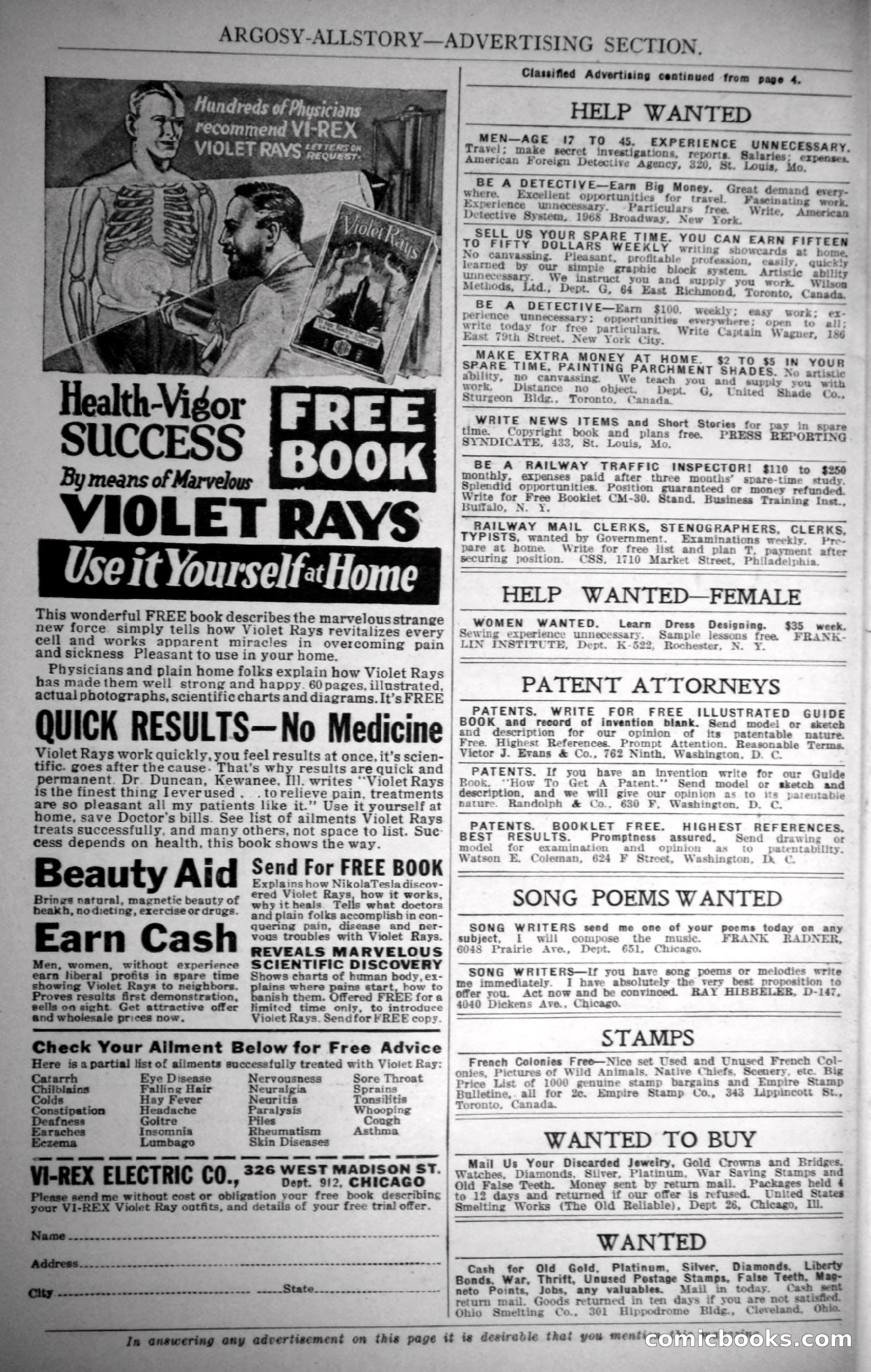Argosy All-Story Weekly, October 28, 1922 — page 8 of 176