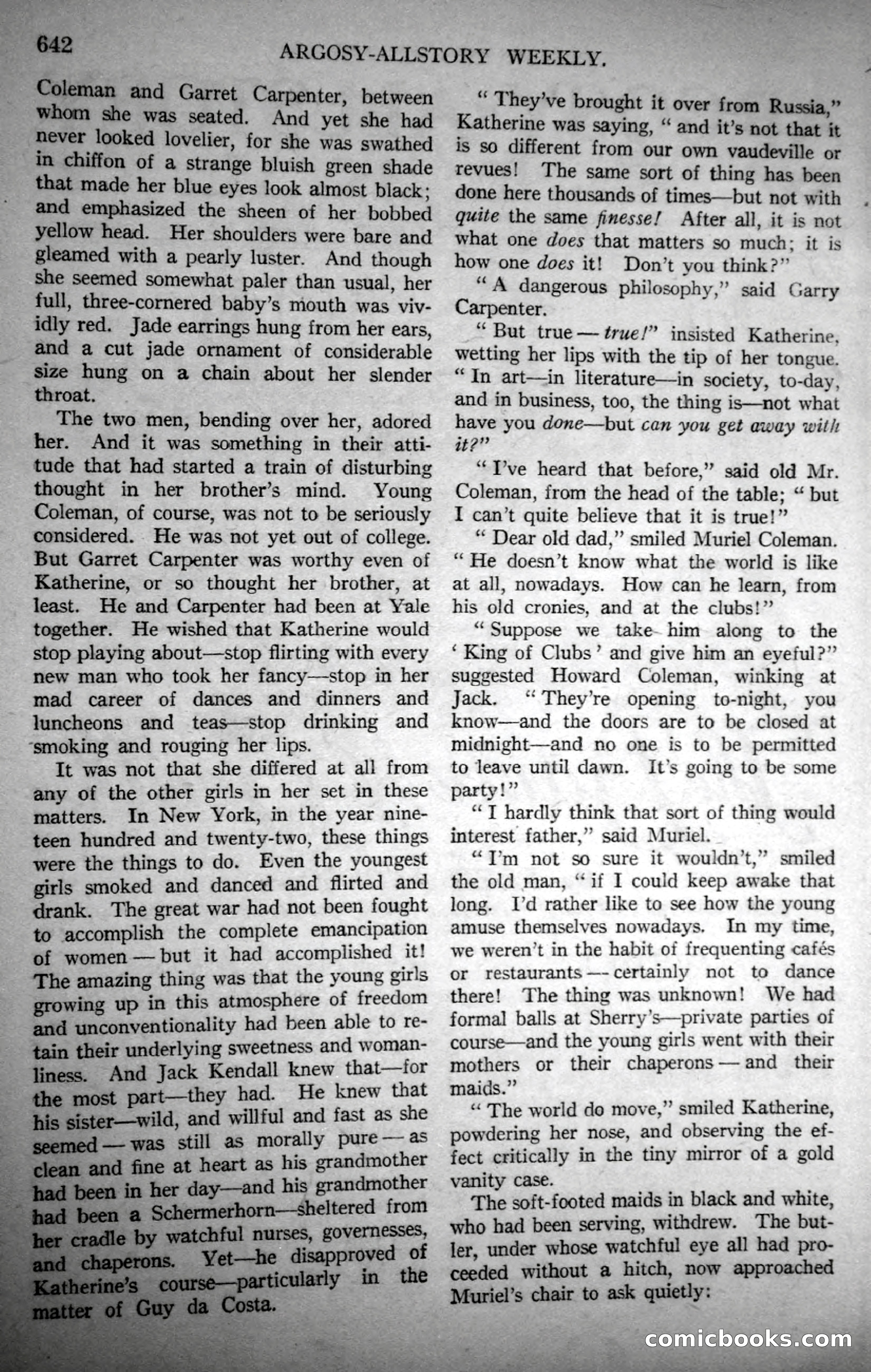 Argosy All-Story Weekly, October 28, 1922 — page 12 of 176