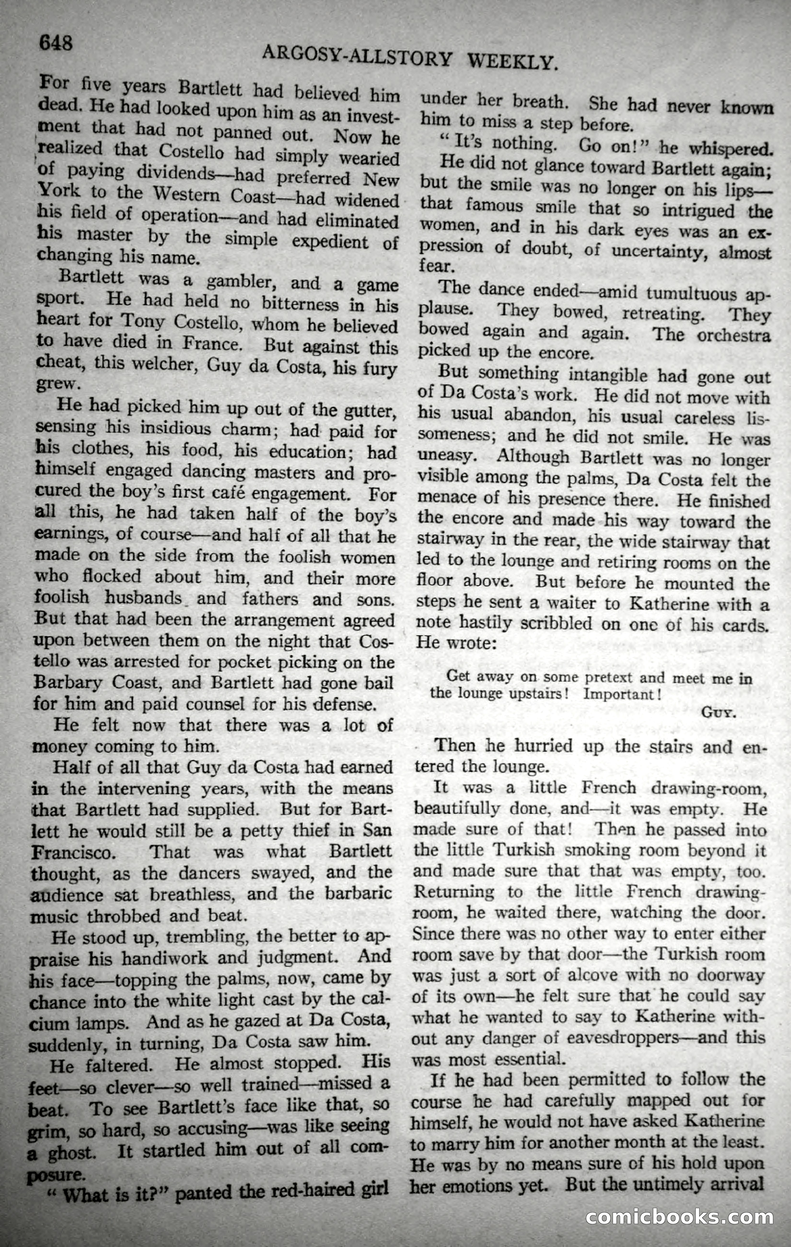 Argosy All-Story Weekly, October 28, 1922 — page 18 of 176
