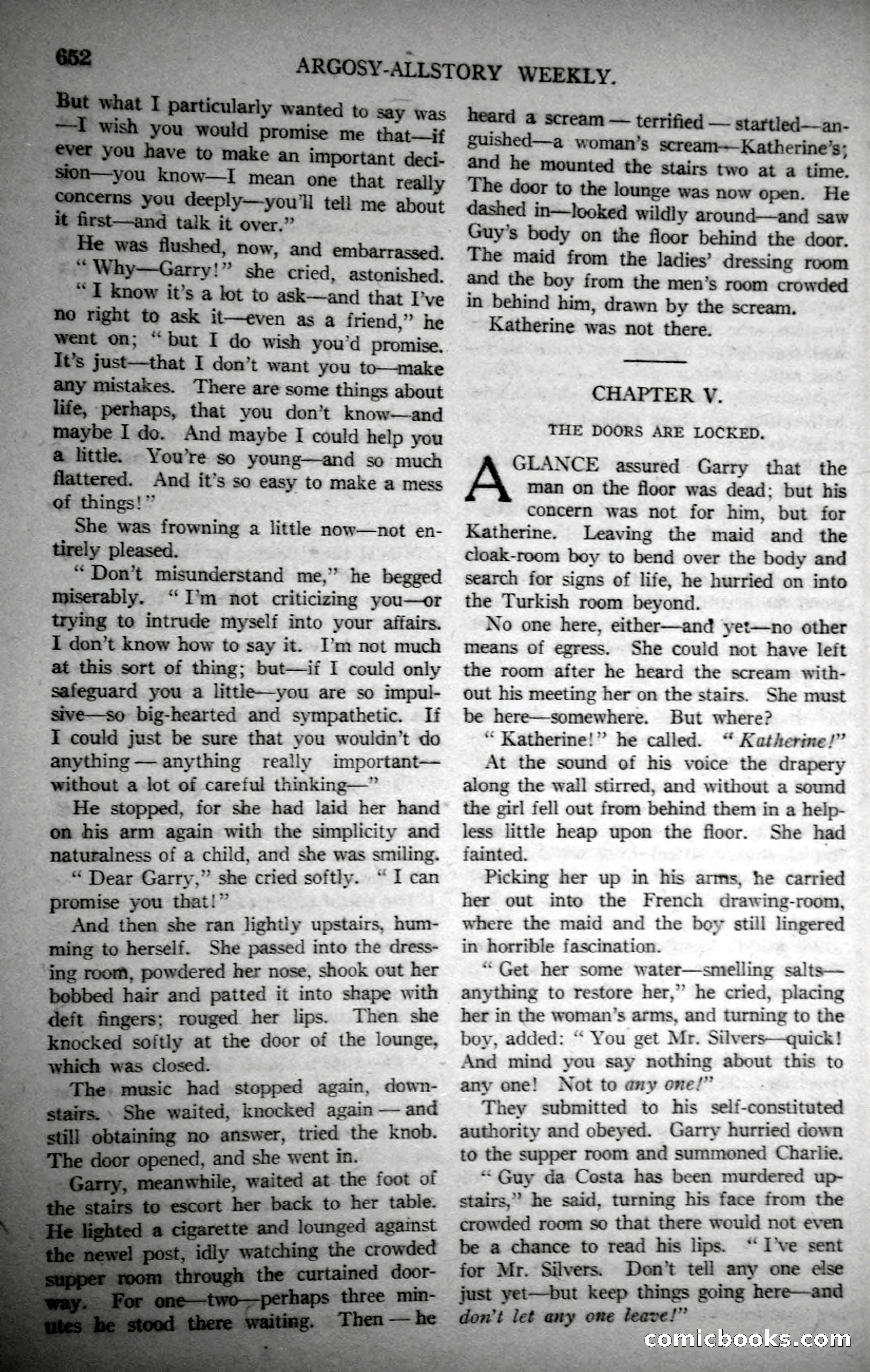 Argosy All-Story Weekly, October 28, 1922 — page 22 of 176