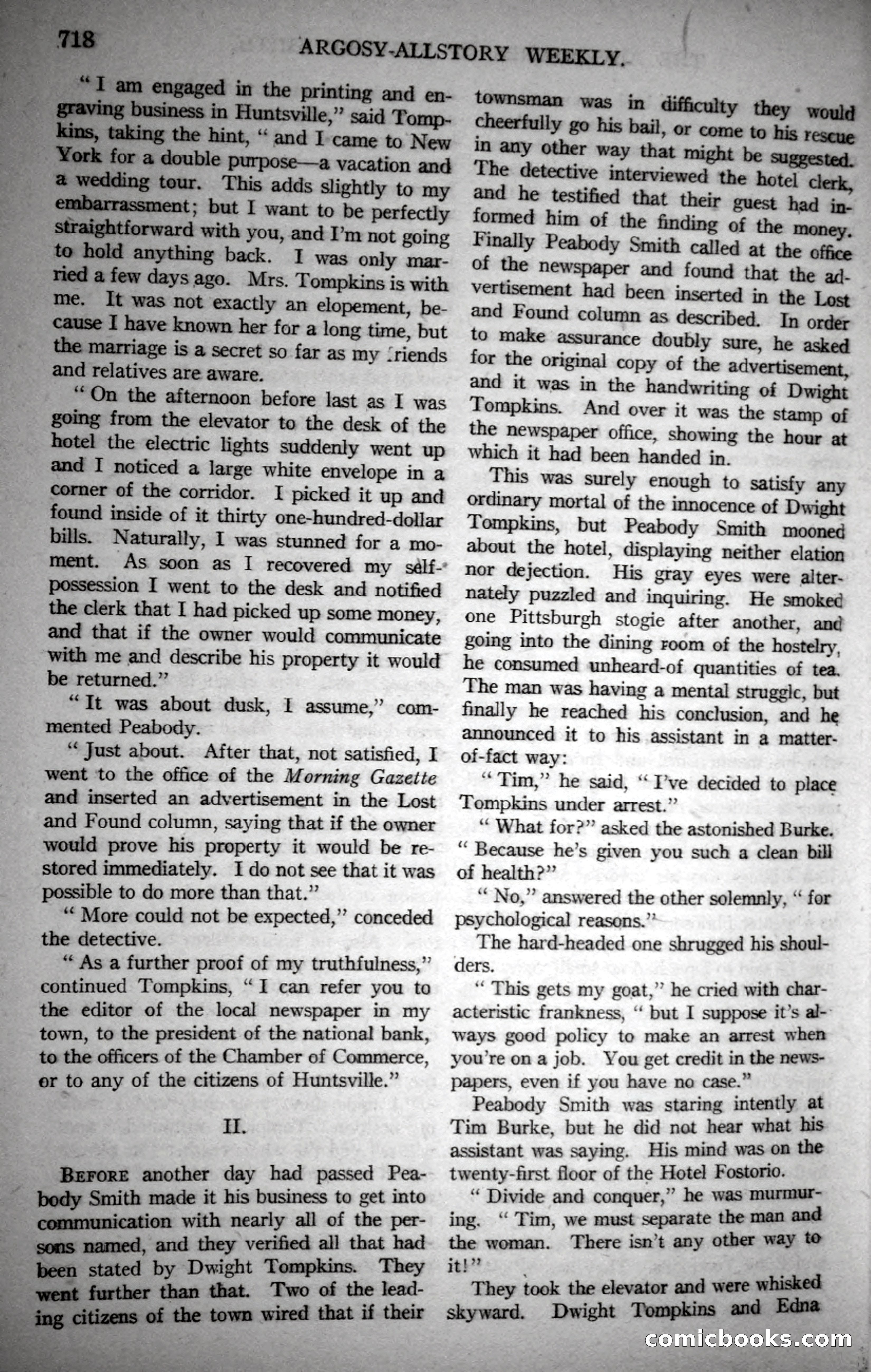 Argosy All-Story Weekly, October 28, 1922 — page 88 of 176