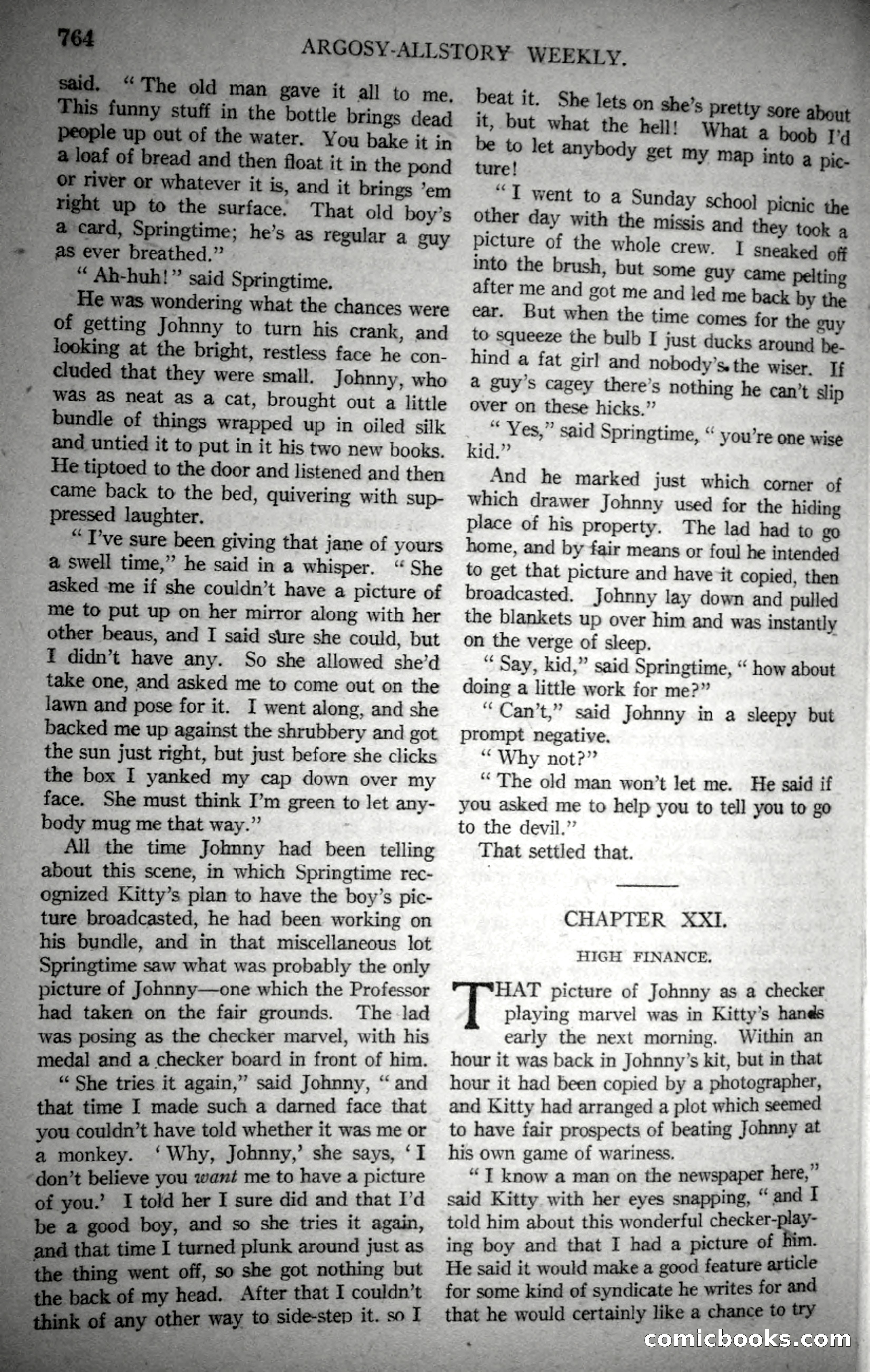 Argosy All-Story Weekly, October 28, 1922 — page 134 of 176