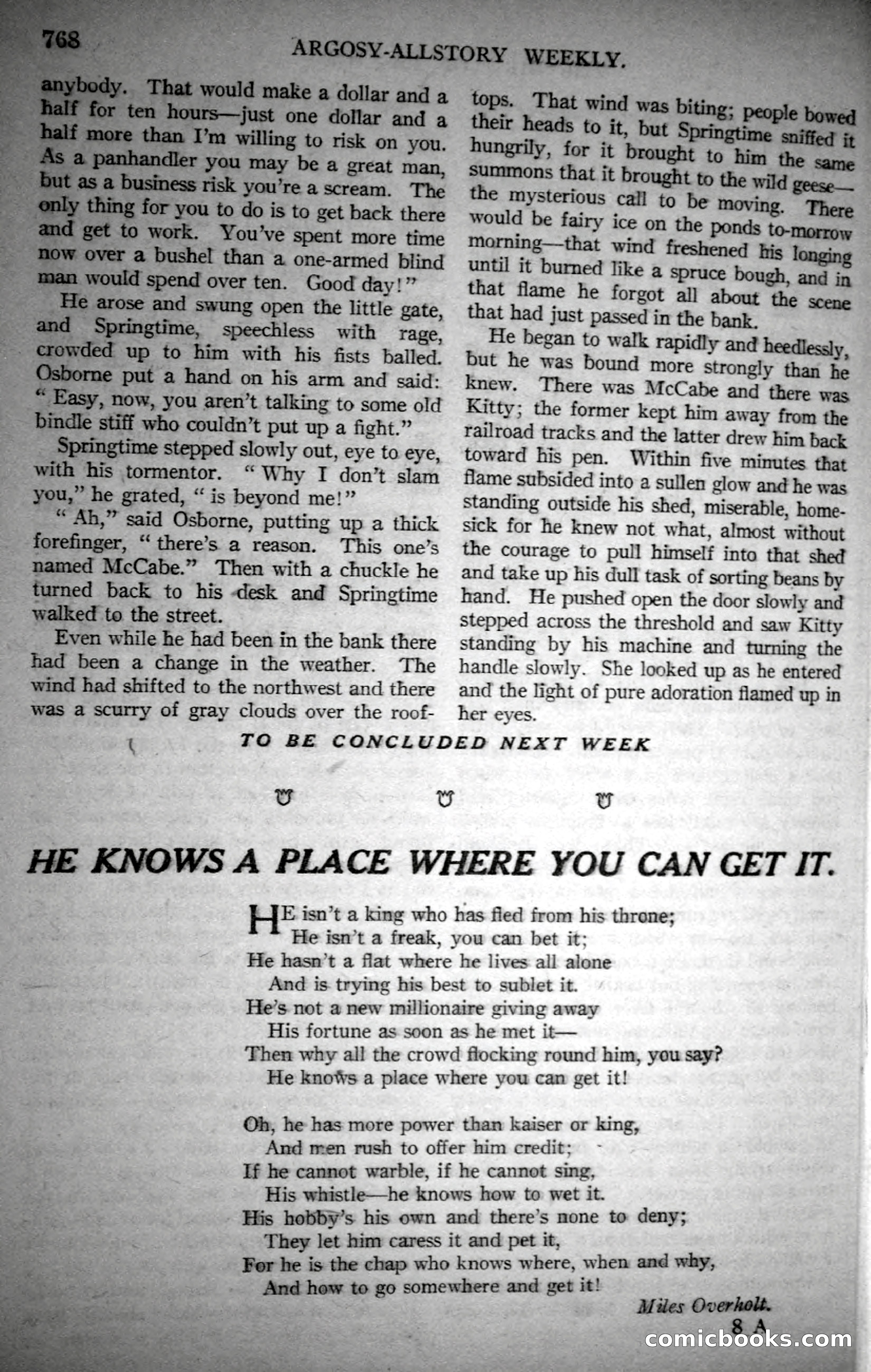 Argosy All-Story Weekly, October 28, 1922 — page 138 of 176