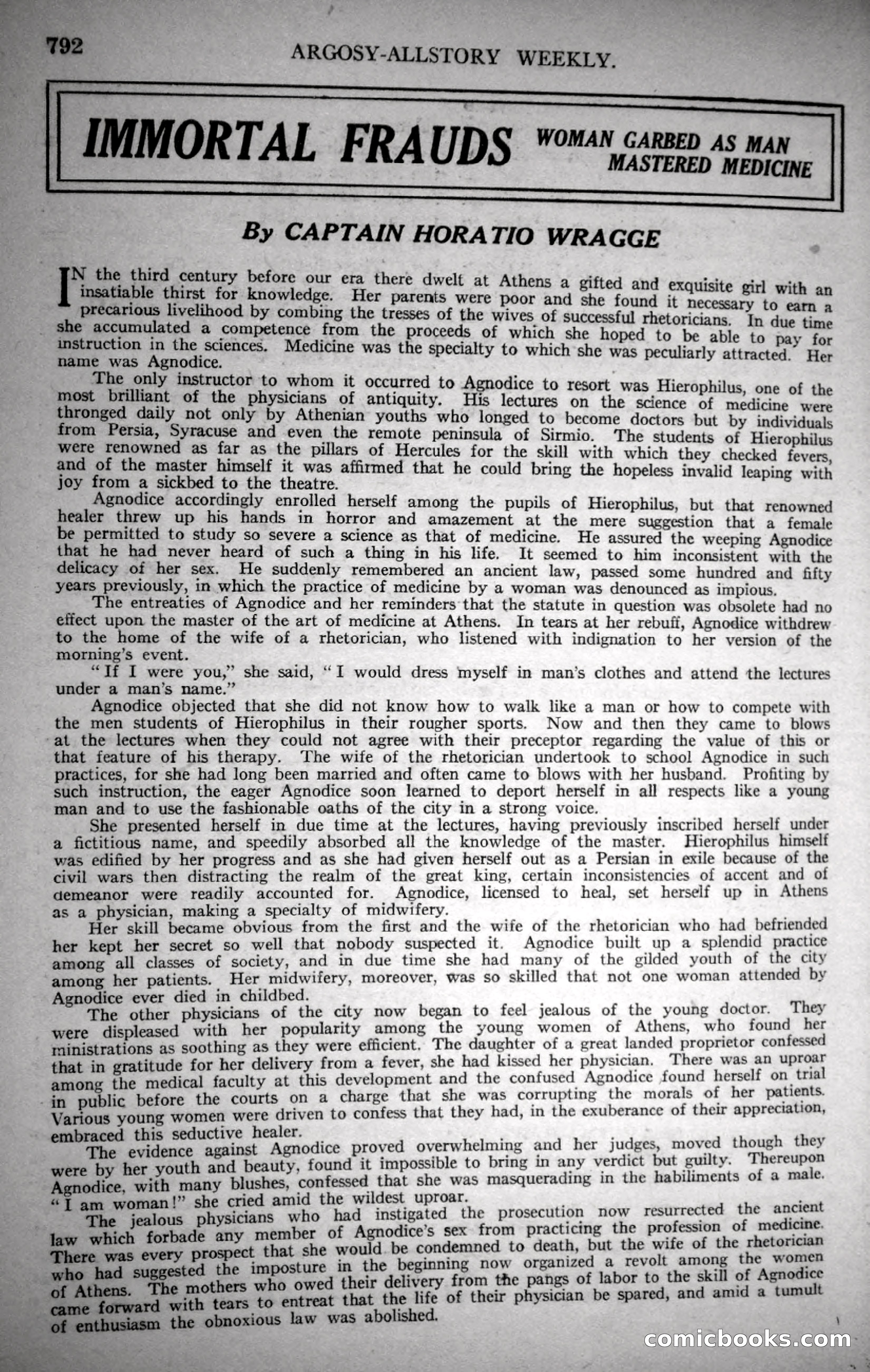 Argosy All-Story Weekly, October 28, 1922 — page 162 of 176