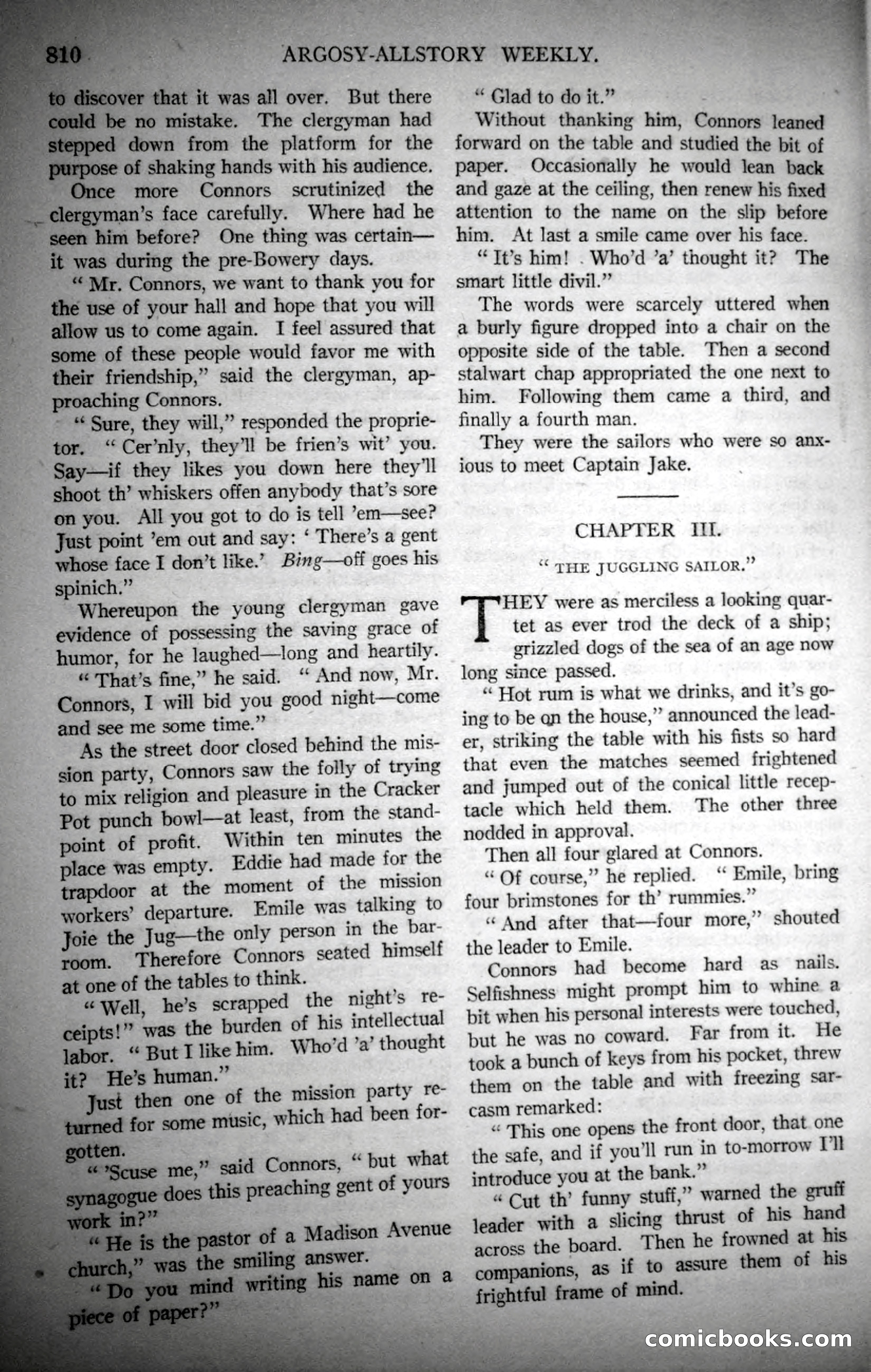 Argosy All-Story Weekly, November 4, 1922 — page 20 of 187