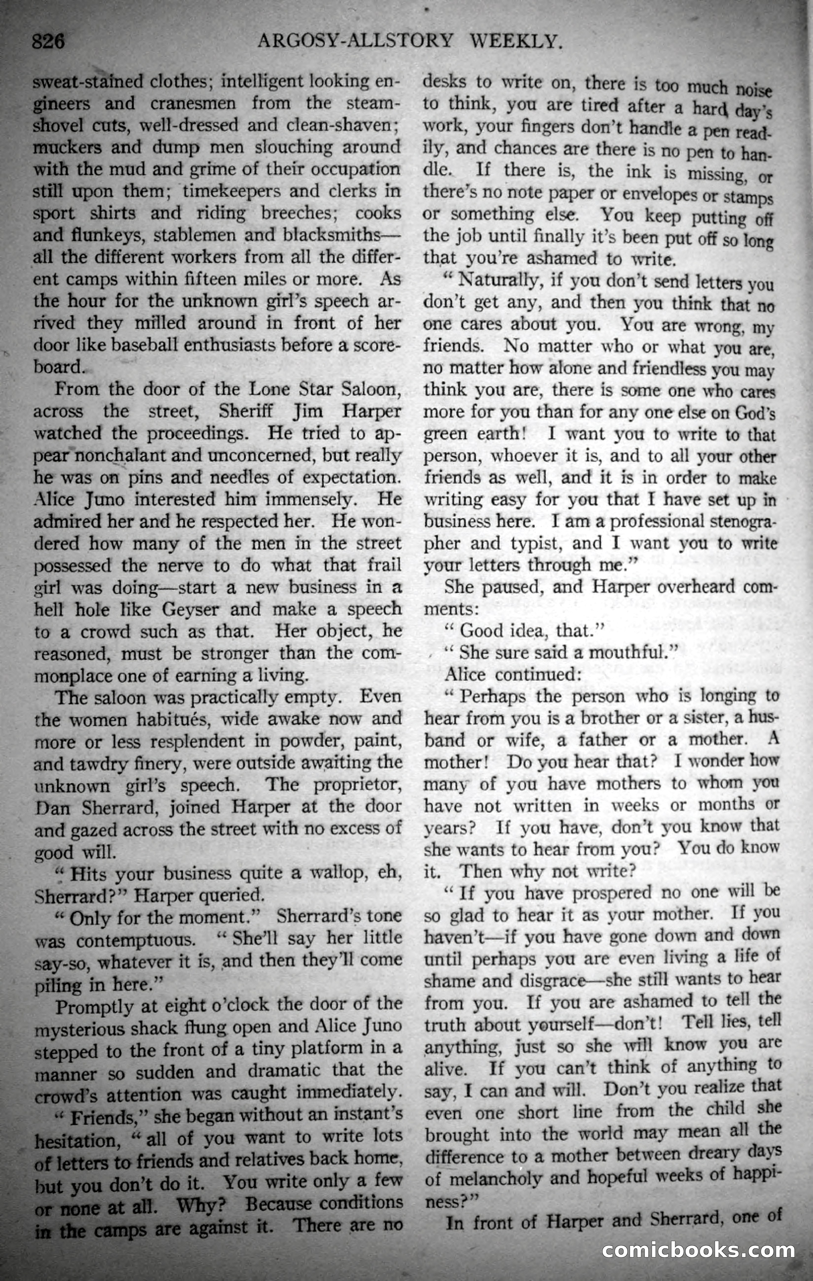 Argosy All-Story Weekly, November 4, 1922 — page 36 of 187