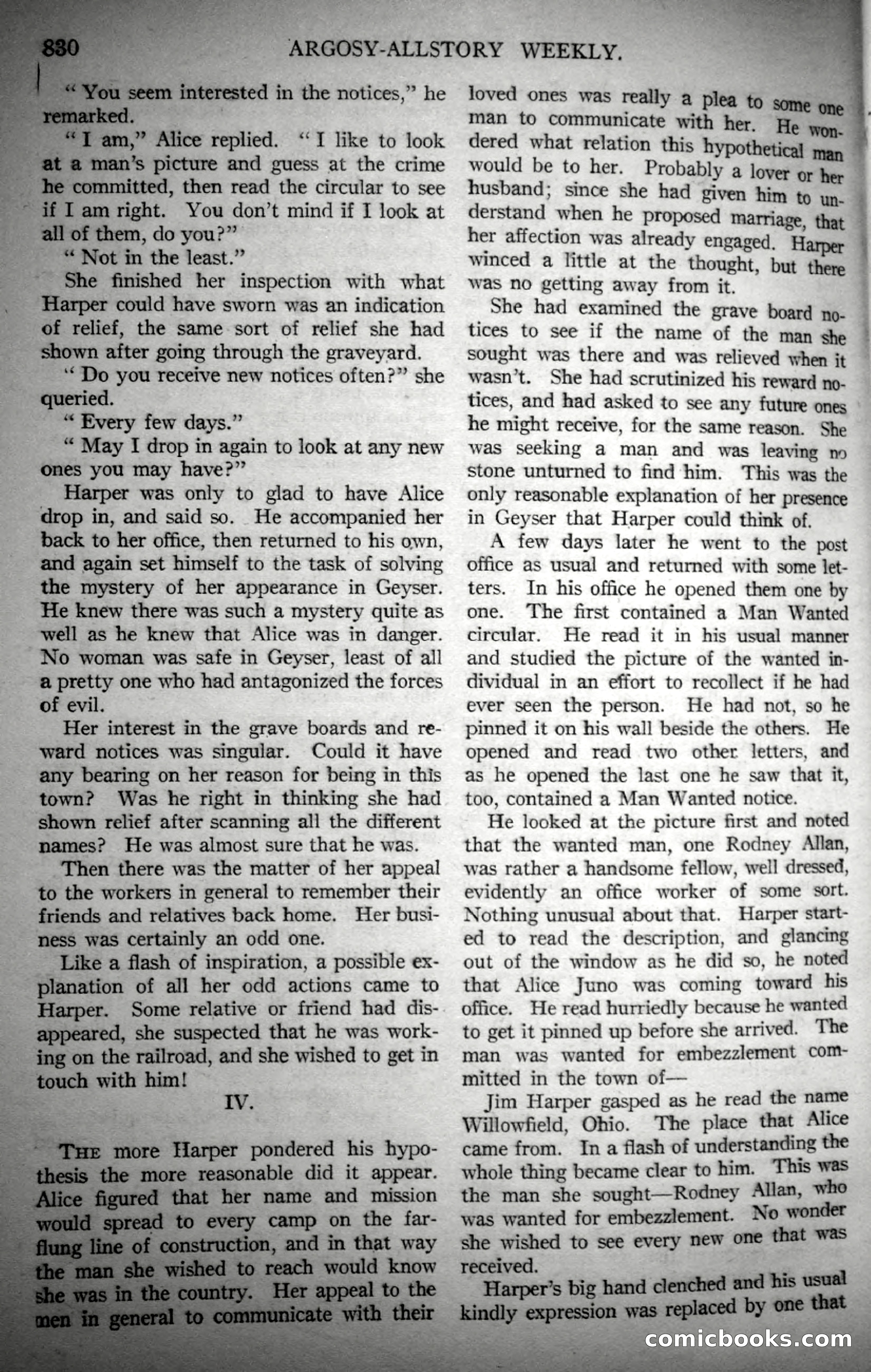 Argosy All-Story Weekly, November 4, 1922 — page 40 of 187
