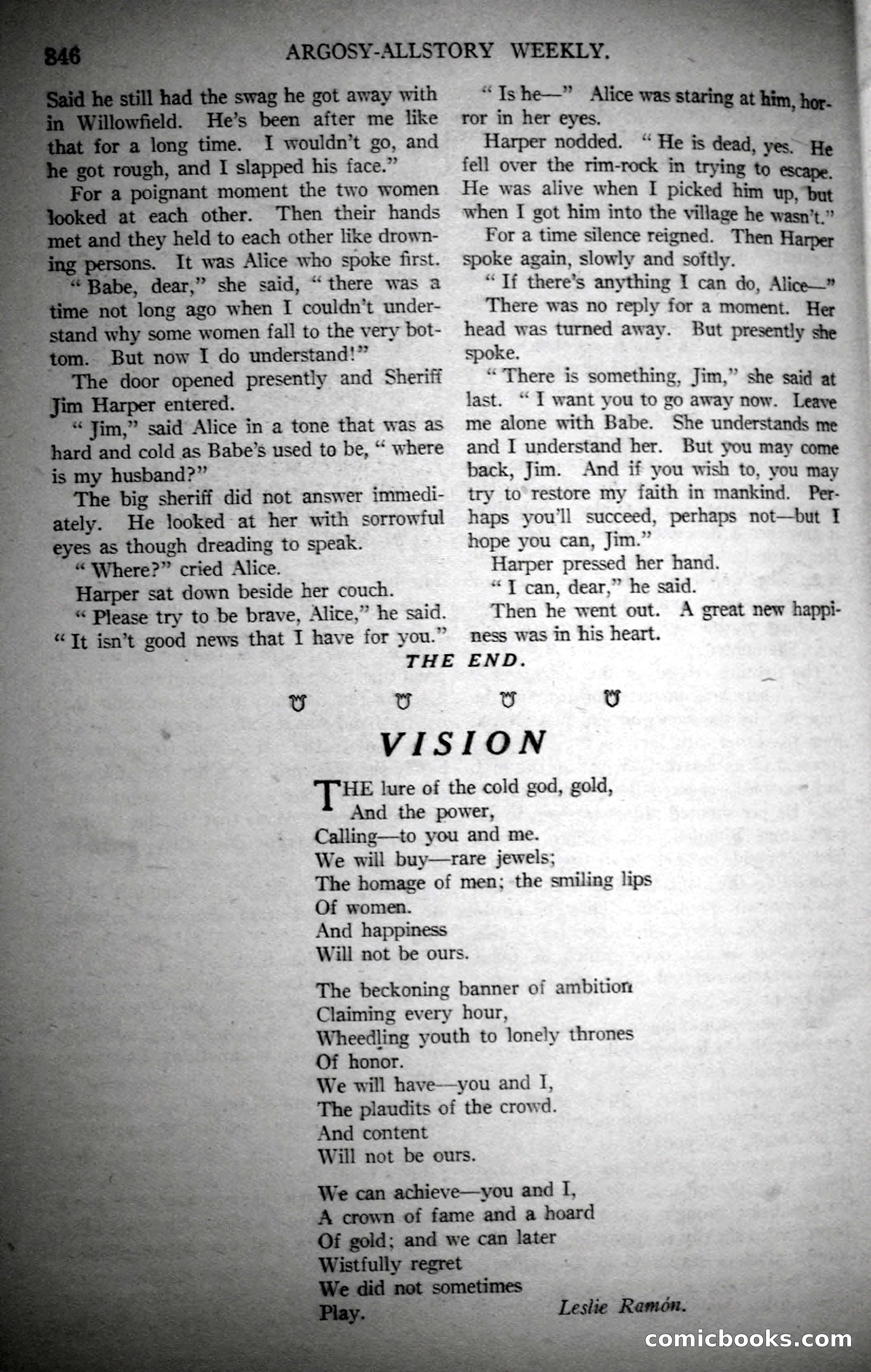 Argosy All-Story Weekly, November 4, 1922 — page 56 of 187