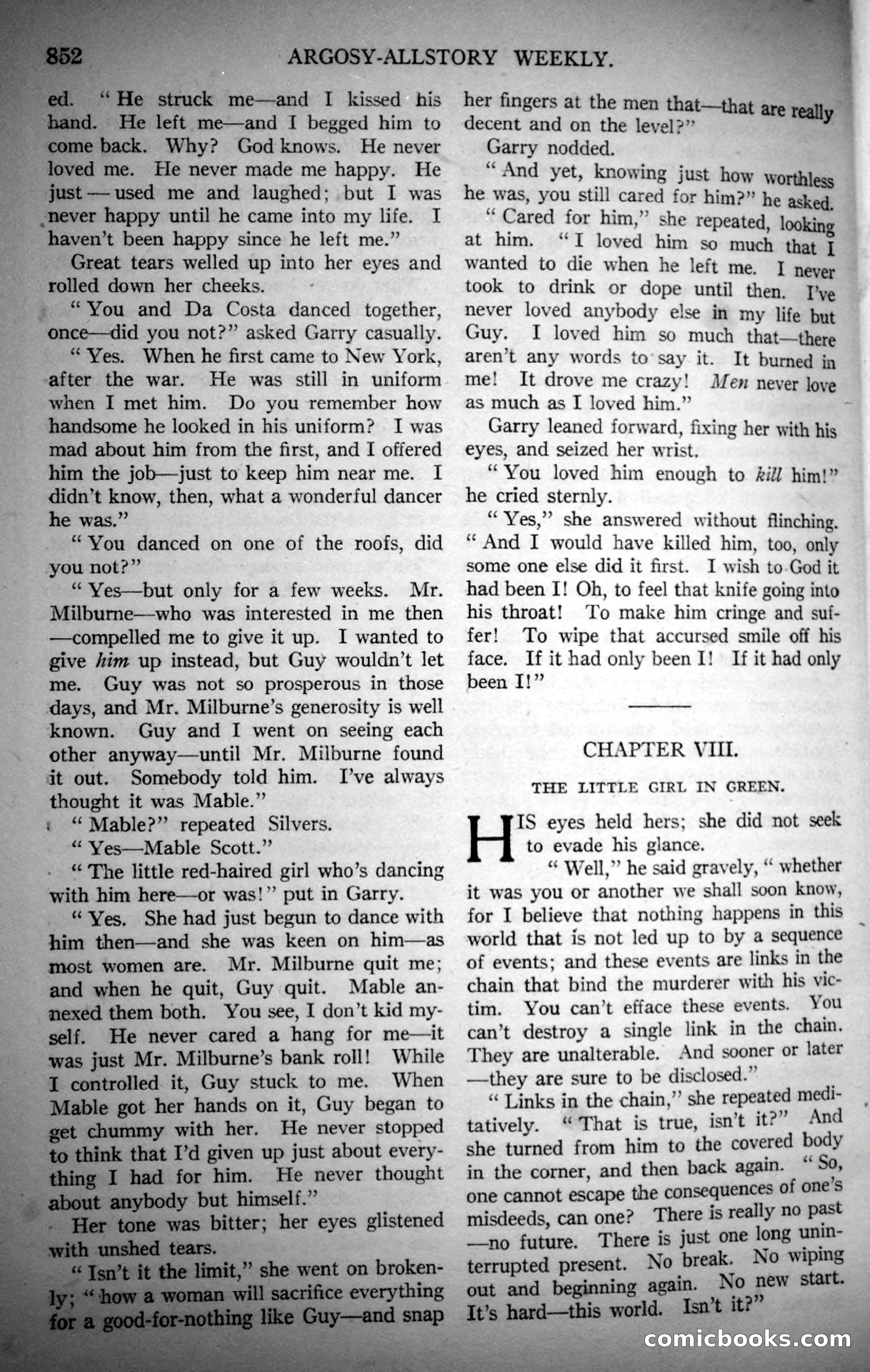 Argosy All-Story Weekly, November 4, 1922 — page 62 of 187