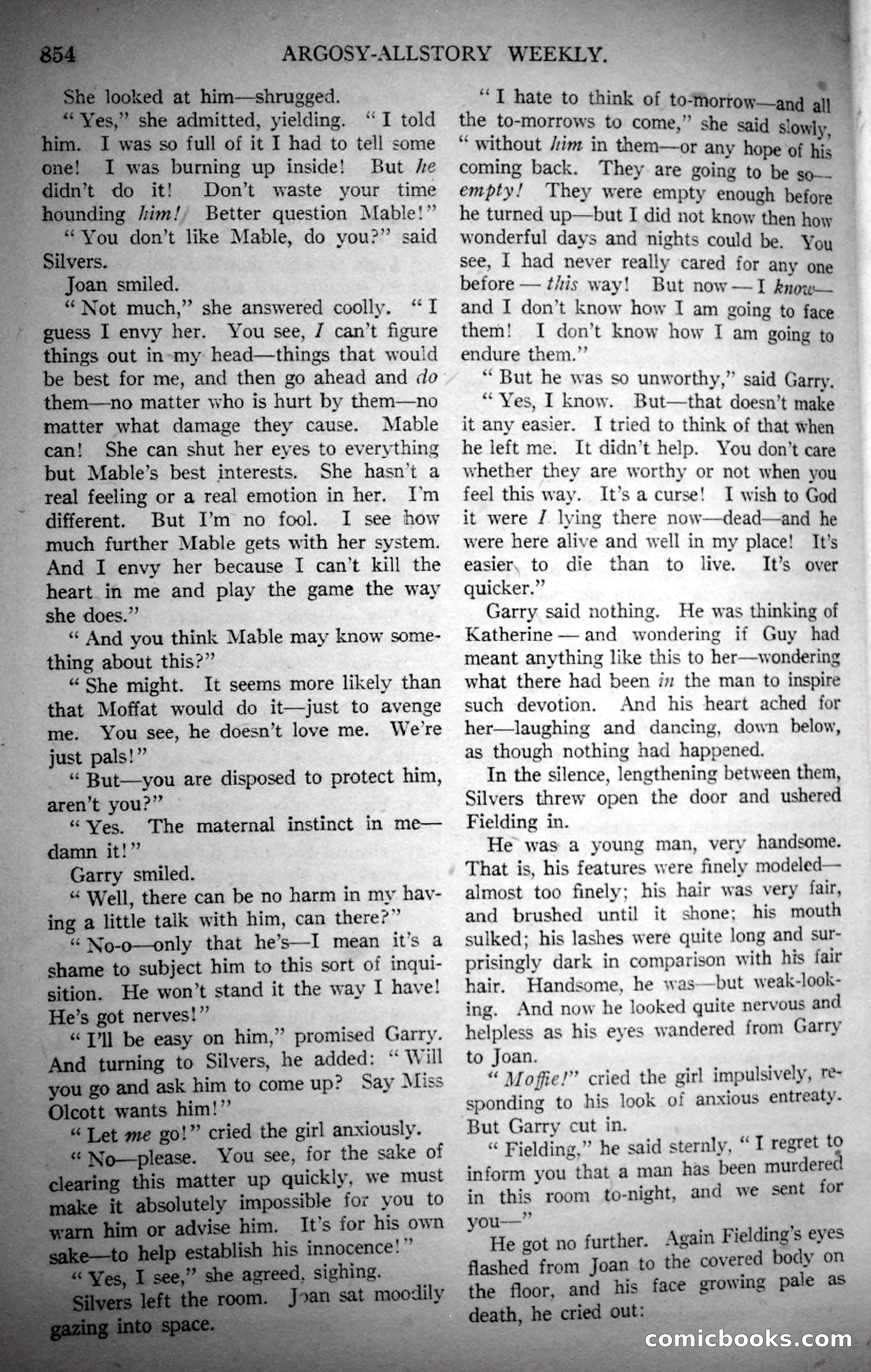 Argosy All-Story Weekly, November 4, 1922 — page 64 of 187