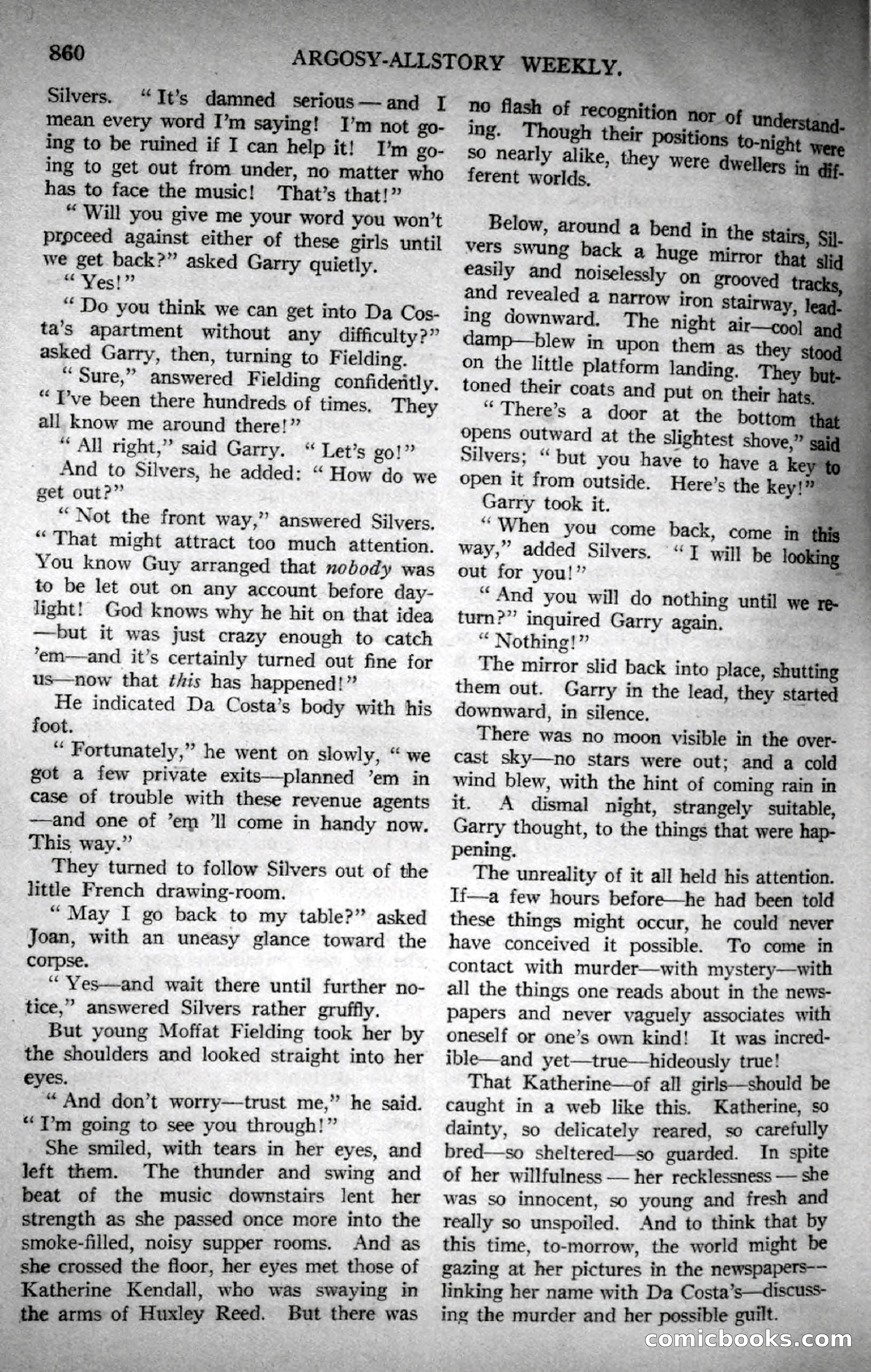 Argosy All-Story Weekly, November 4, 1922 — page 70 of 187