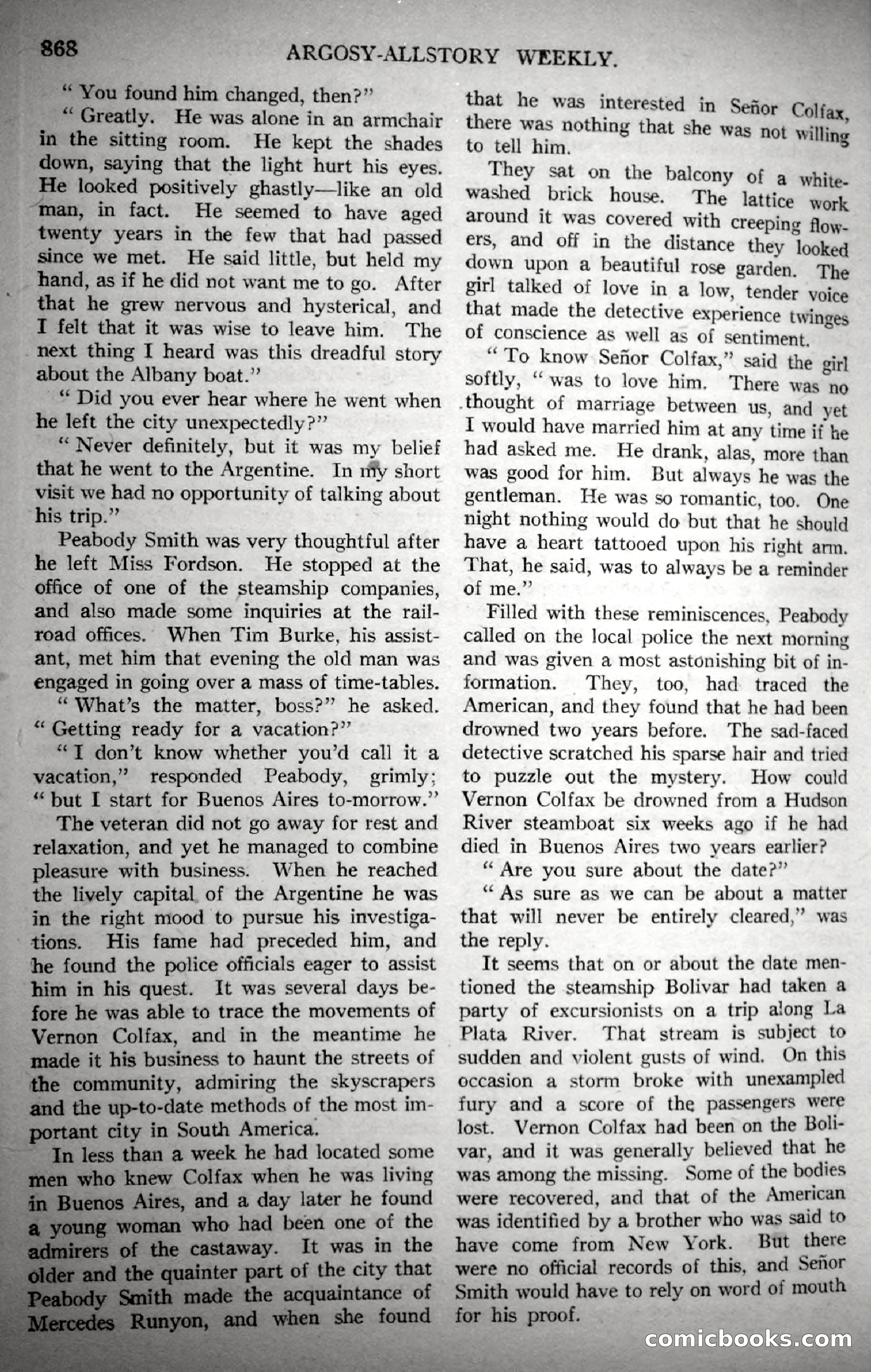 Argosy All-Story Weekly, November 4, 1922 — page 78 of 187