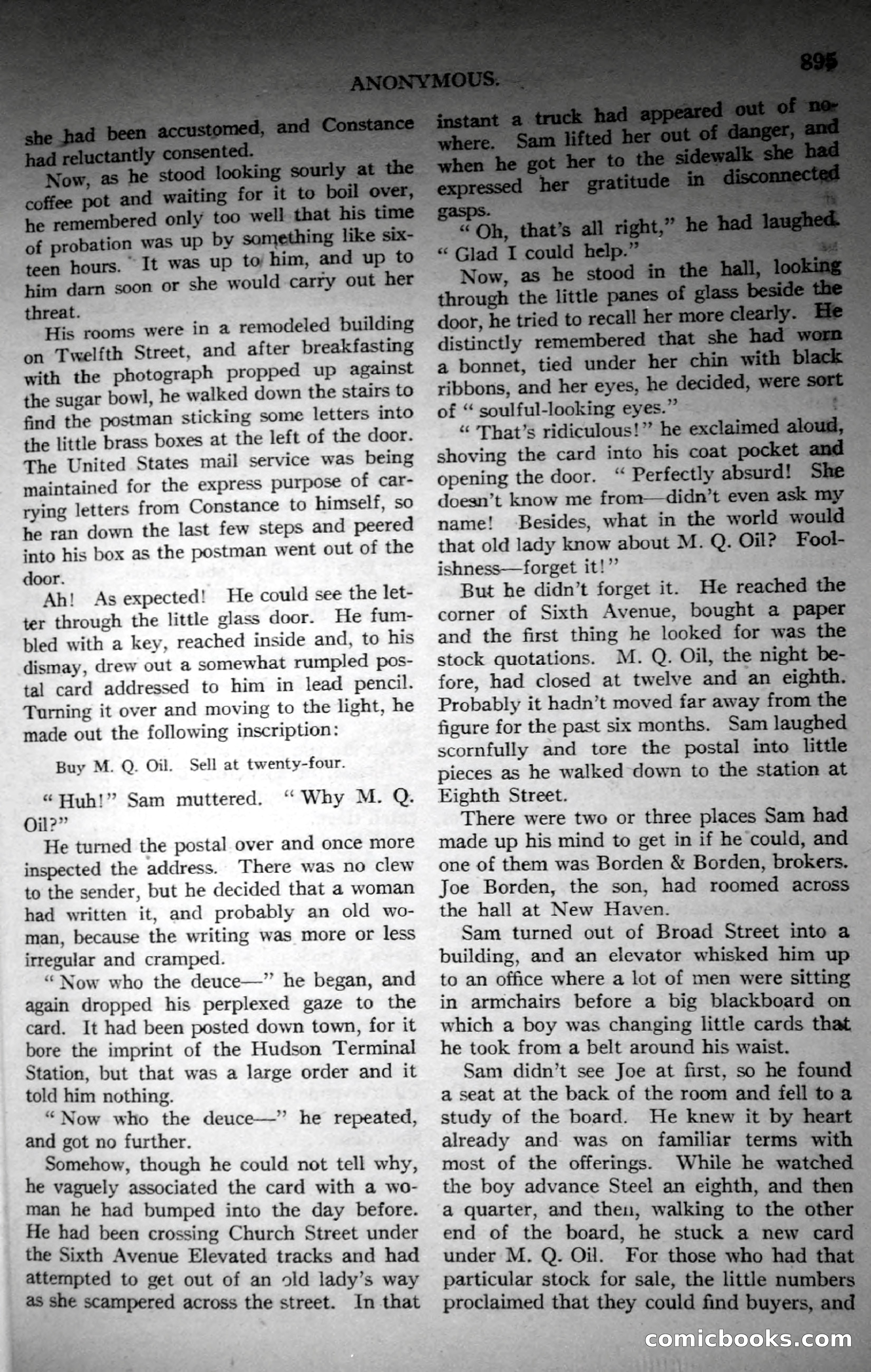 Argosy All-Story Weekly, November 4, 1922 — page 105 of 187