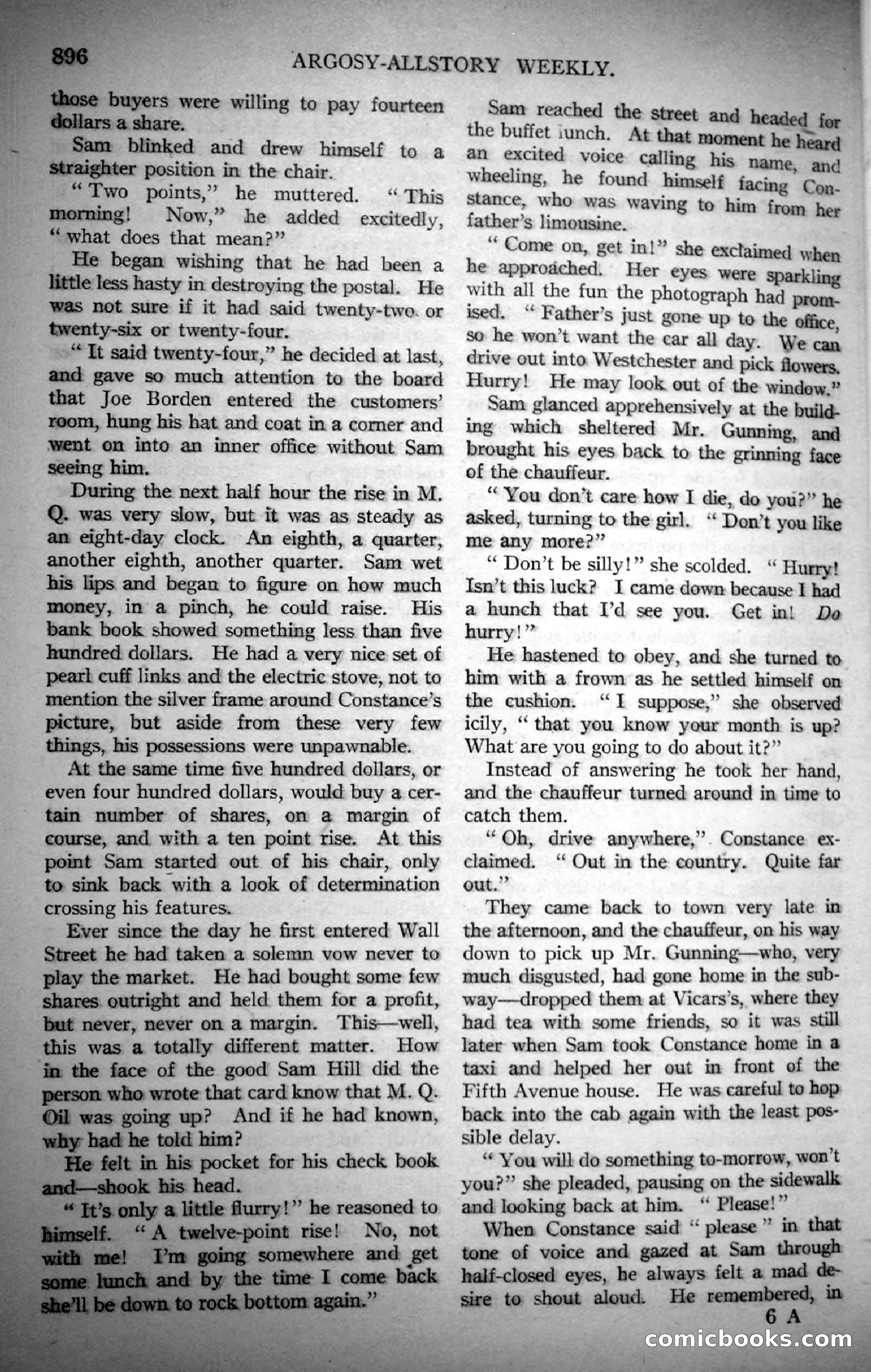 Argosy All-Story Weekly, November 4, 1922 — page 106 of 187