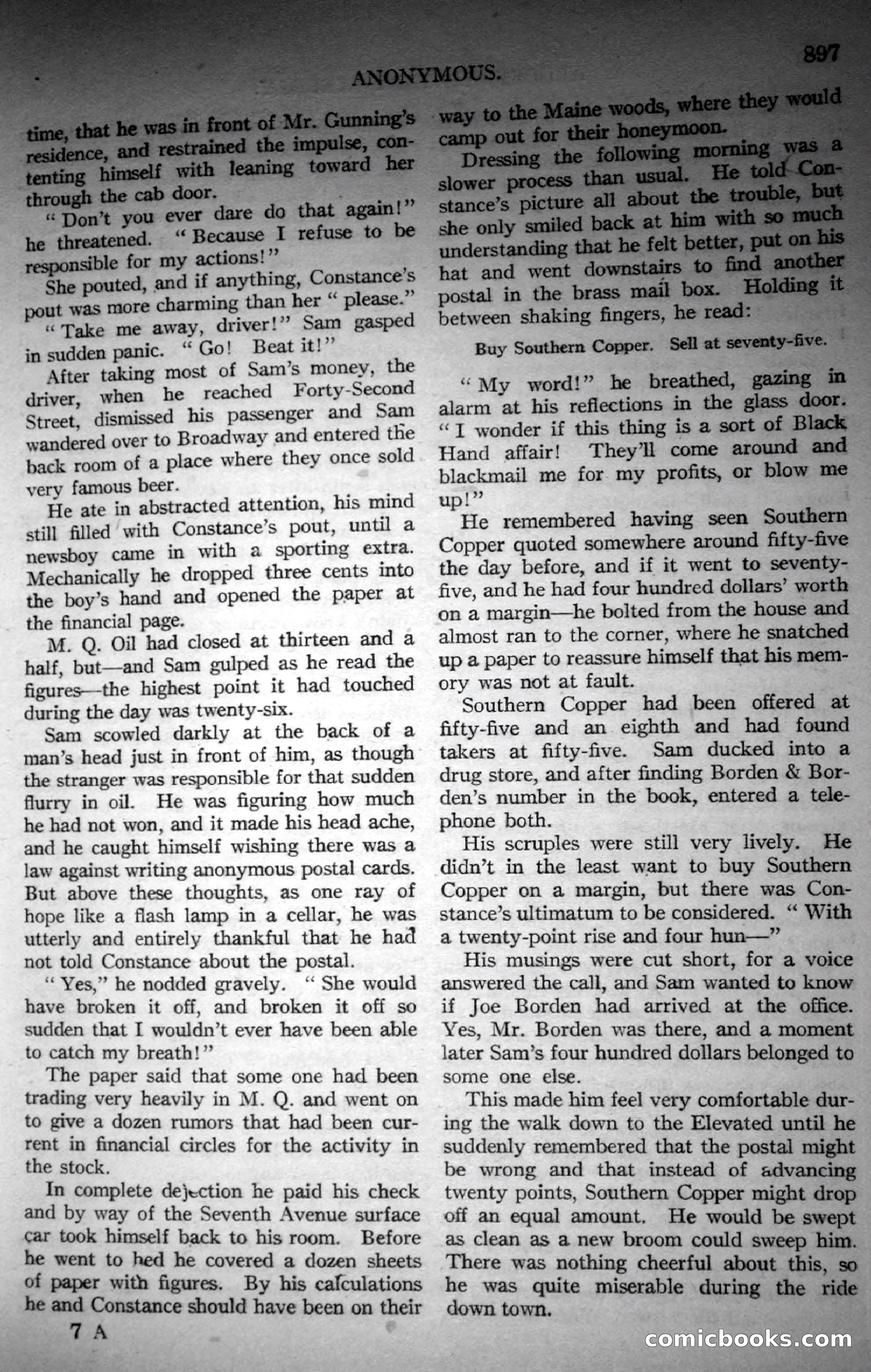 Argosy All-Story Weekly, November 4, 1922 — page 107 of 187