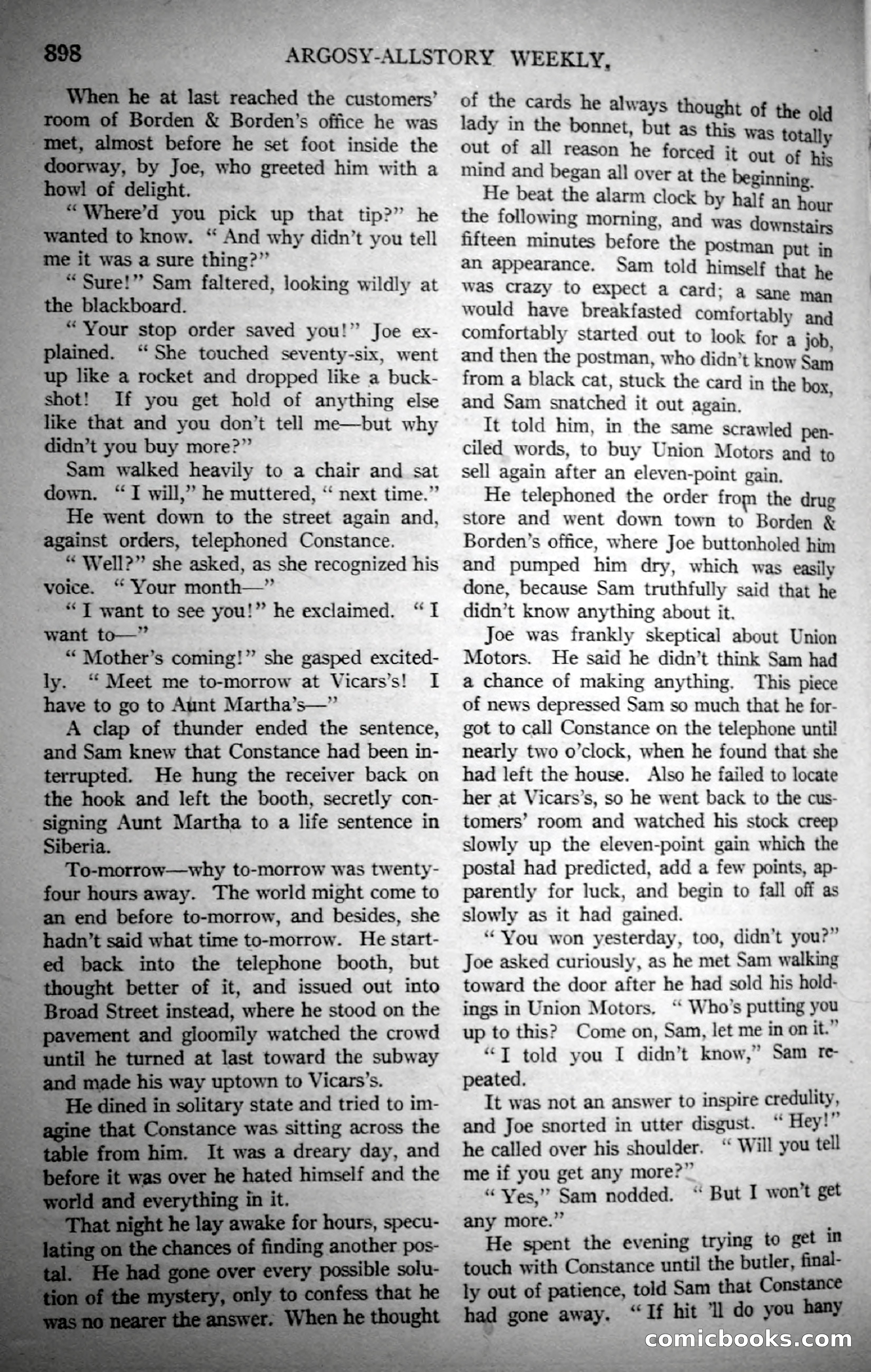Argosy All-Story Weekly, November 4, 1922 — page 108 of 187