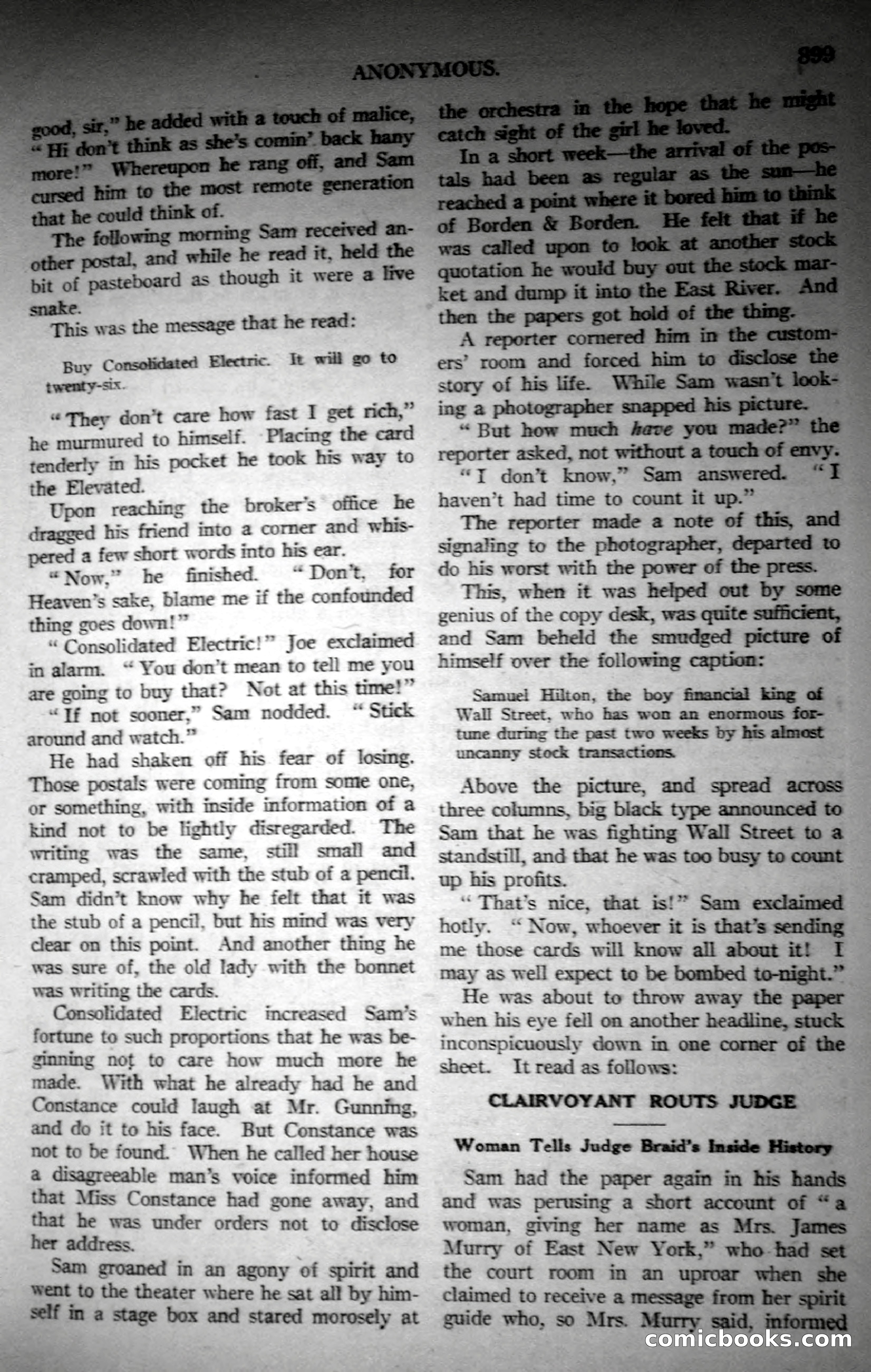 Argosy All-Story Weekly, November 4, 1922 — page 109 of 187