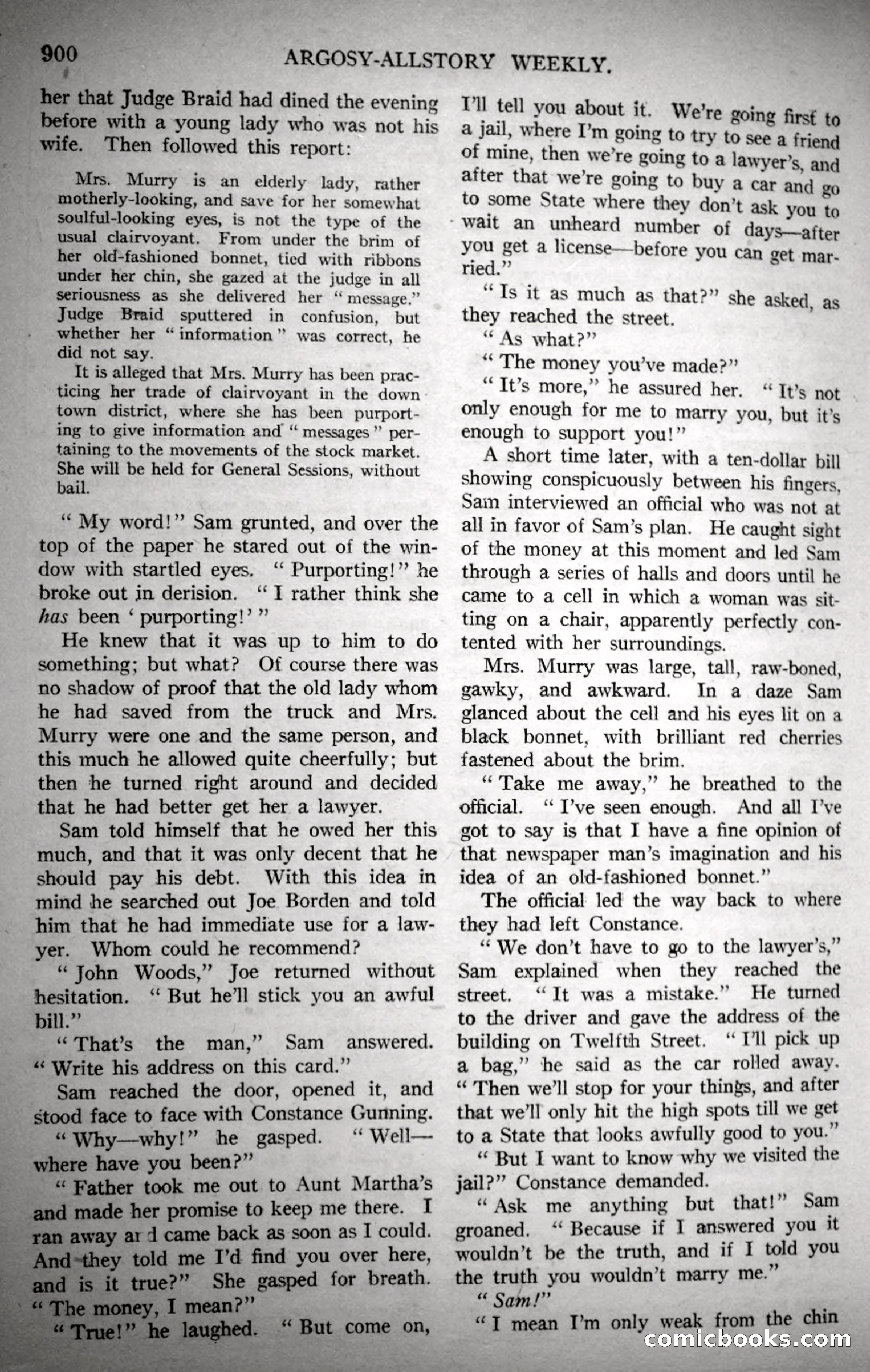 Argosy All-Story Weekly, November 4, 1922 — page 110 of 187