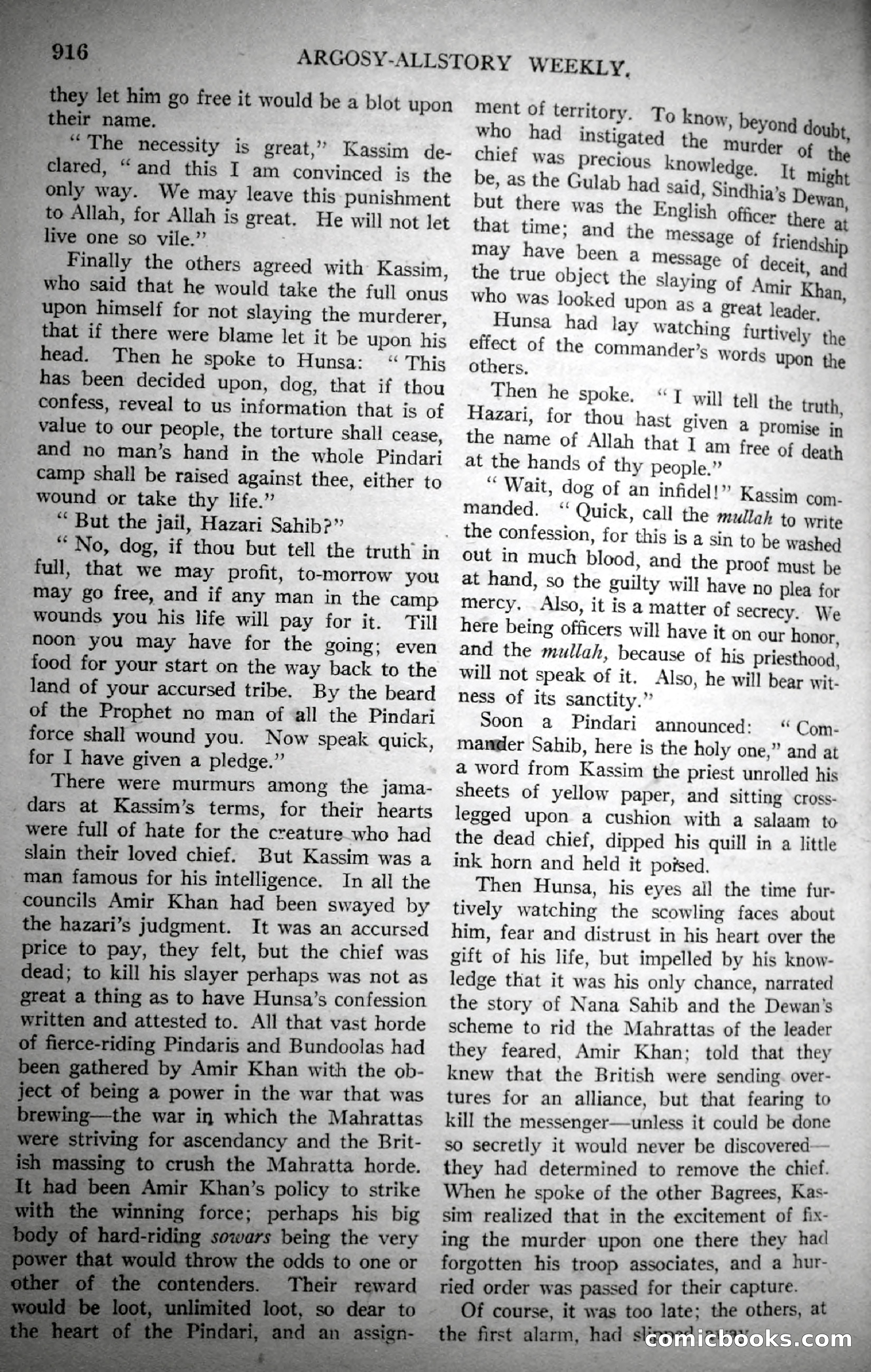 Argosy All-Story Weekly, November 4, 1922 — page 126 of 187
