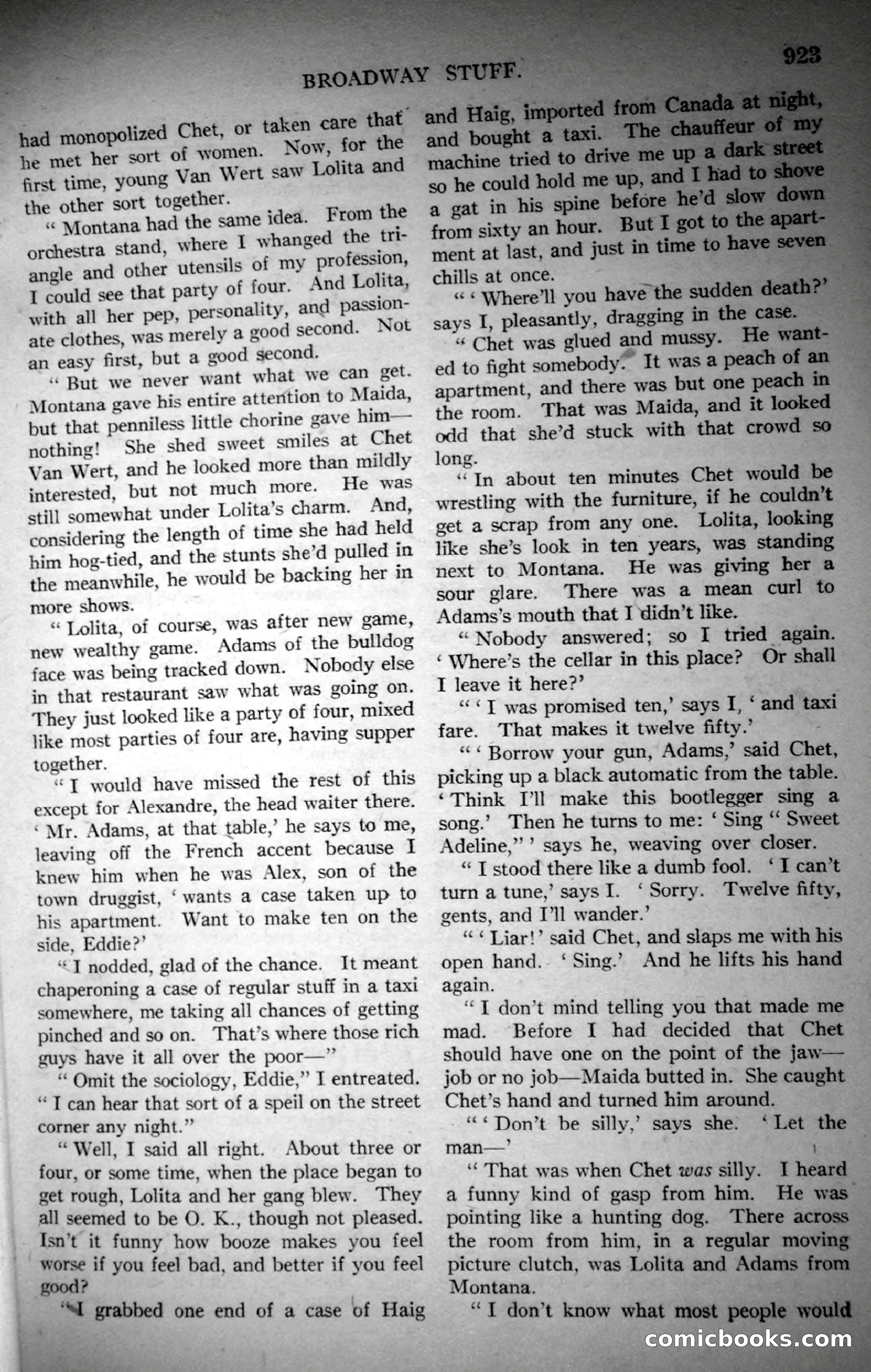 Argosy All-Story Weekly, November 4, 1922 — page 133 of 187