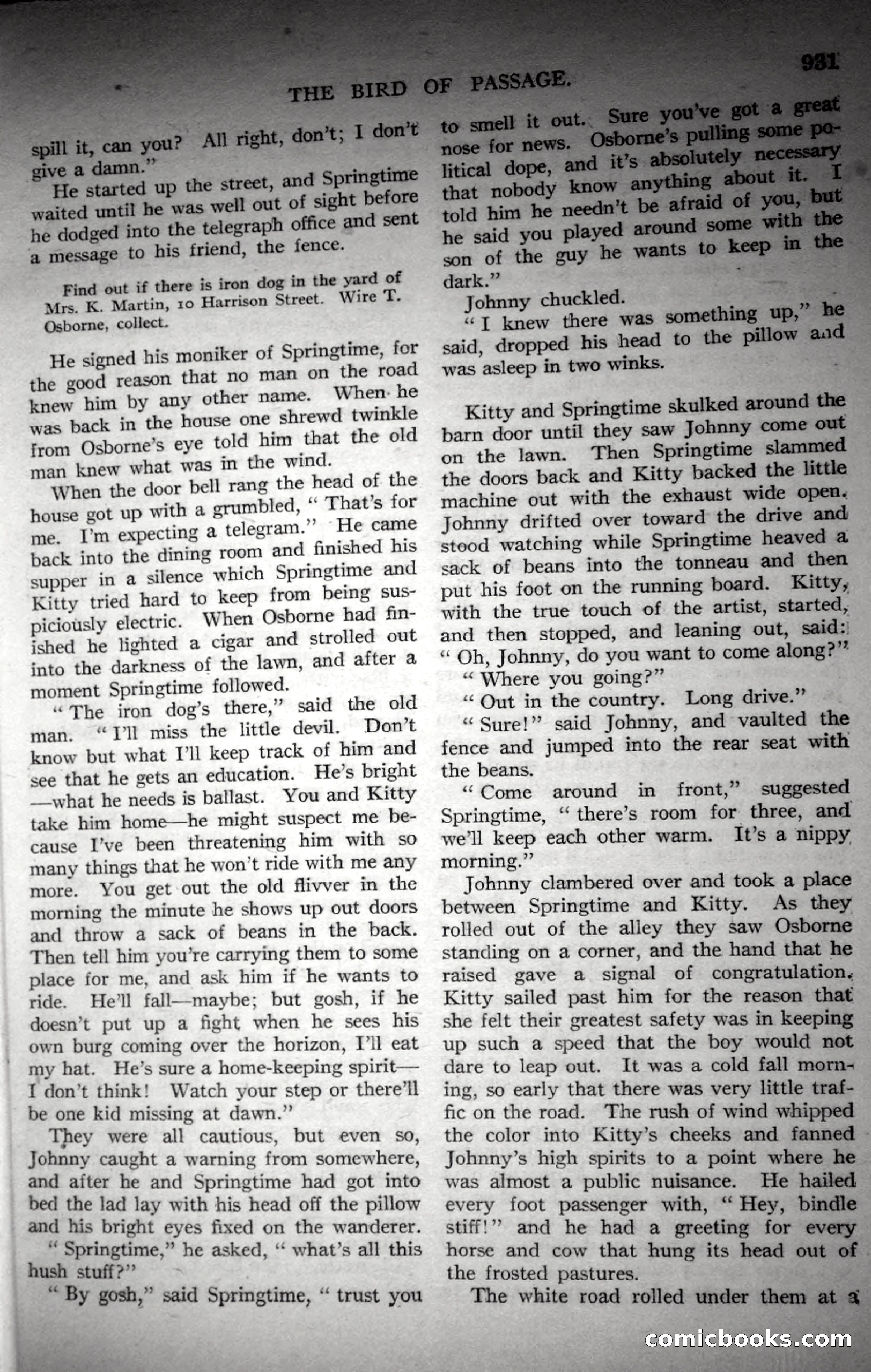 Argosy All-Story Weekly, November 4, 1922 — page 140 of 187