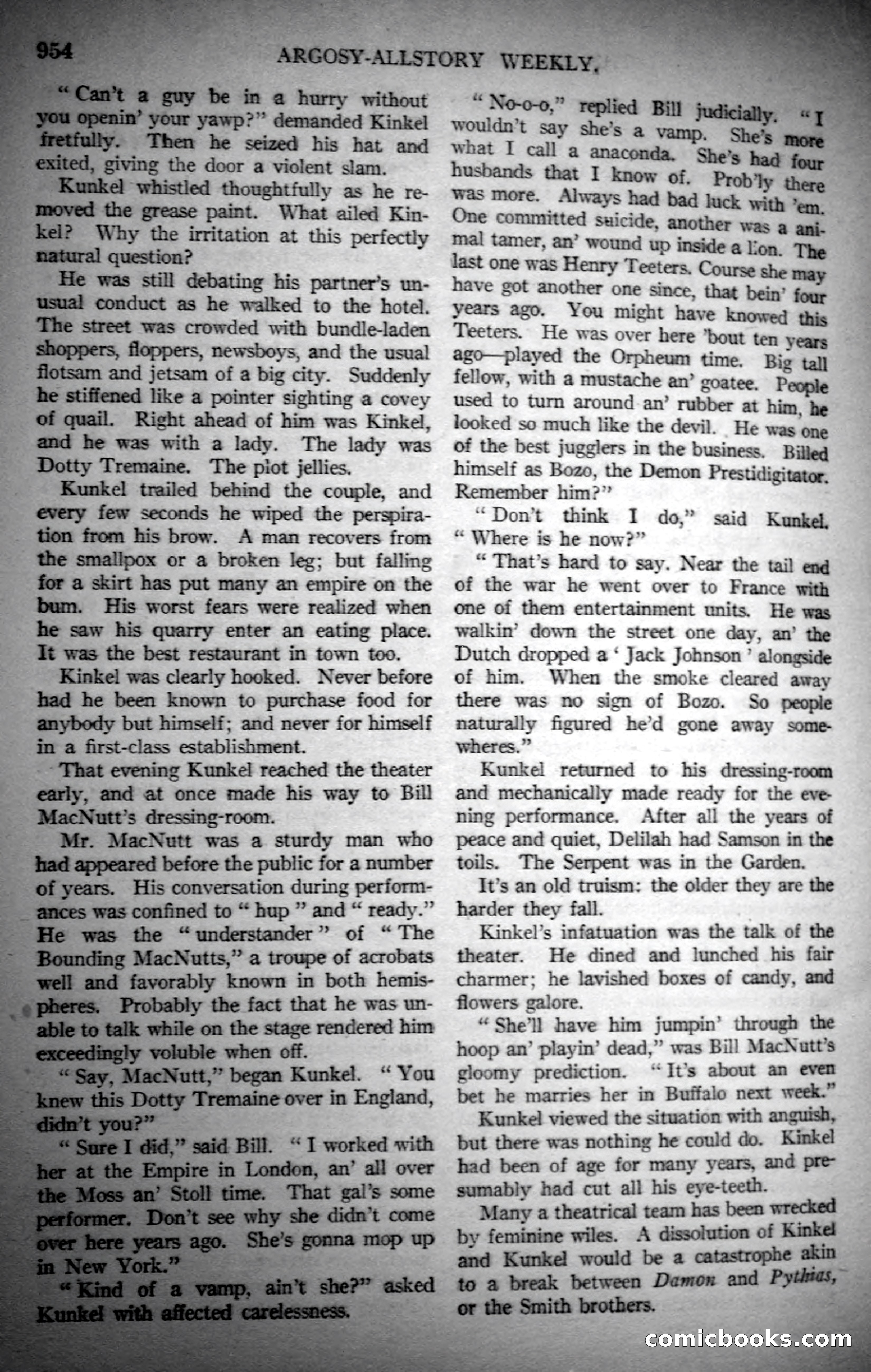 Argosy All-Story Weekly, November 4, 1922 — page 163 of 187
