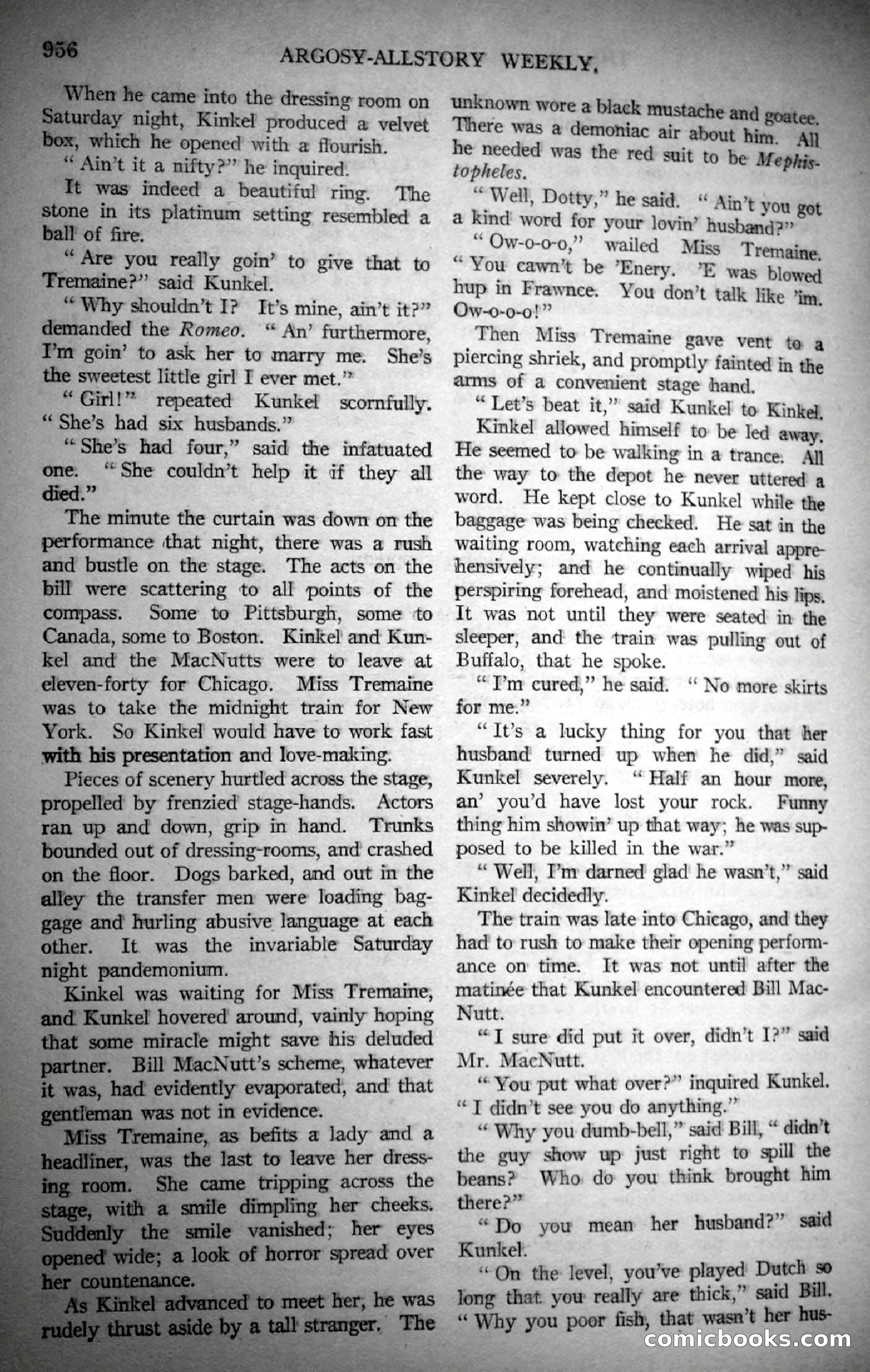 Argosy All-Story Weekly, November 4, 1922 — page 165 of 187