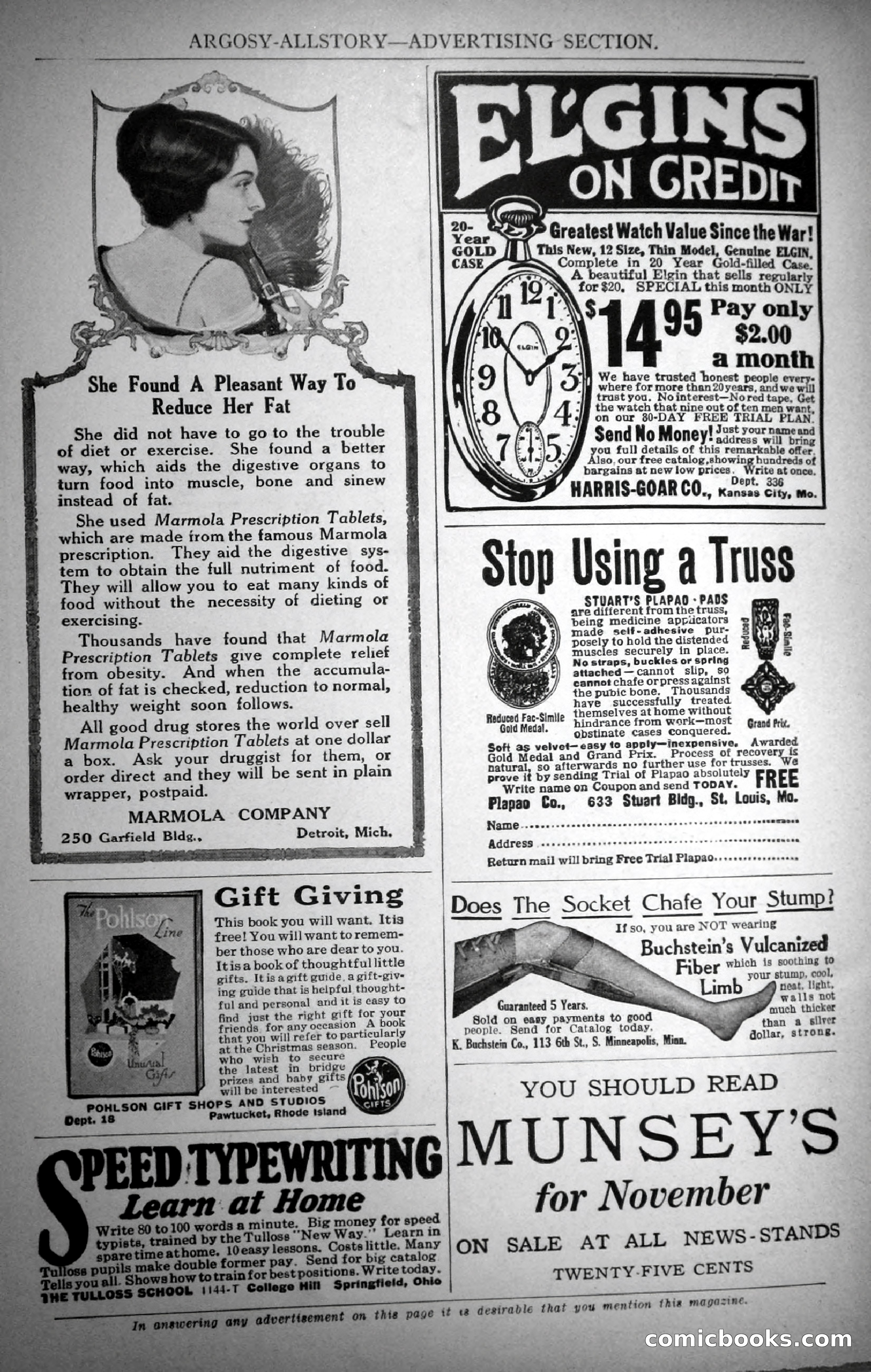 Argosy All-Story Weekly, November 4, 1922 — page 181 of 187