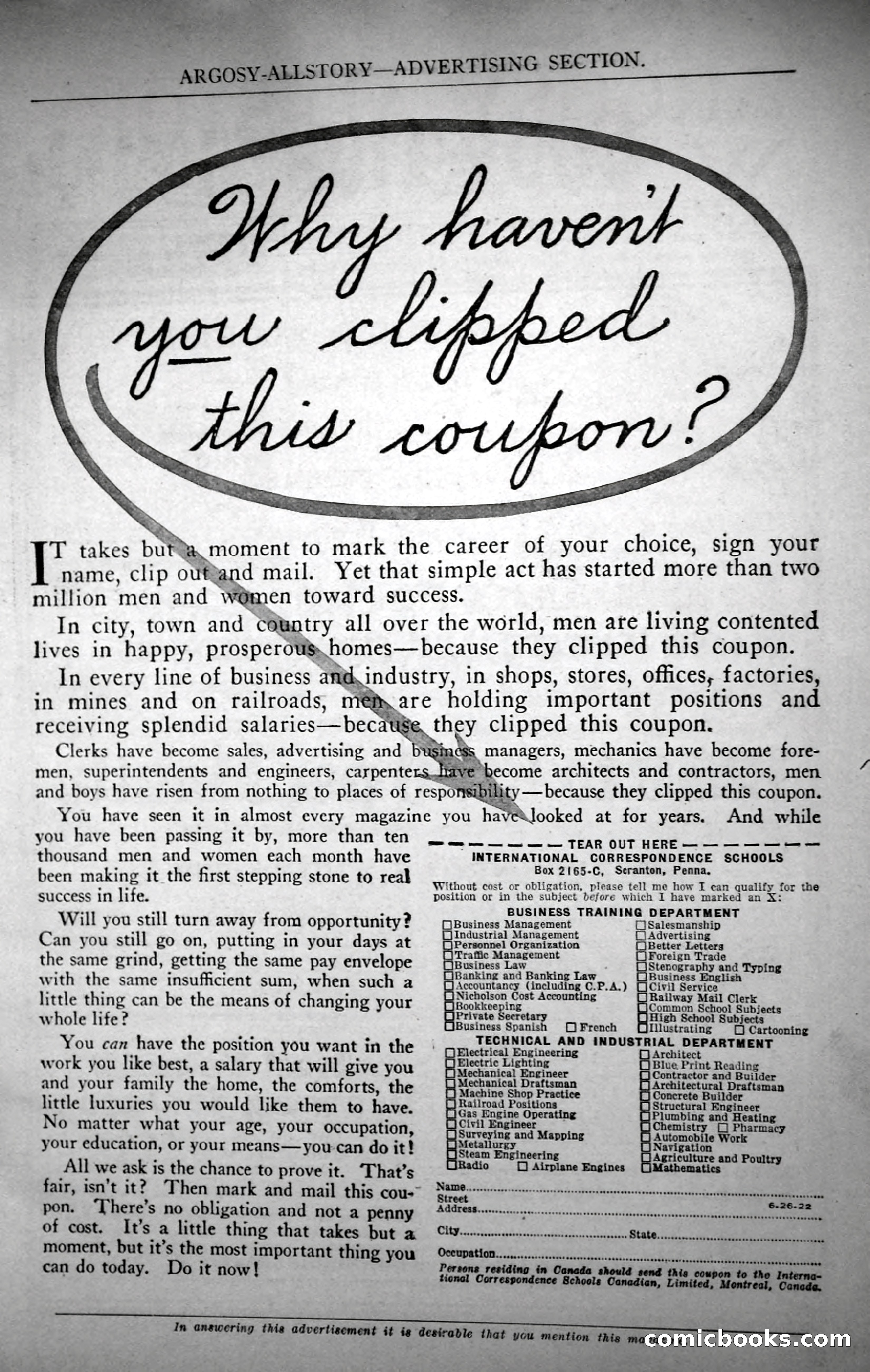 Argosy All-Story Weekly, November 18, 1922 — page 3 of 176