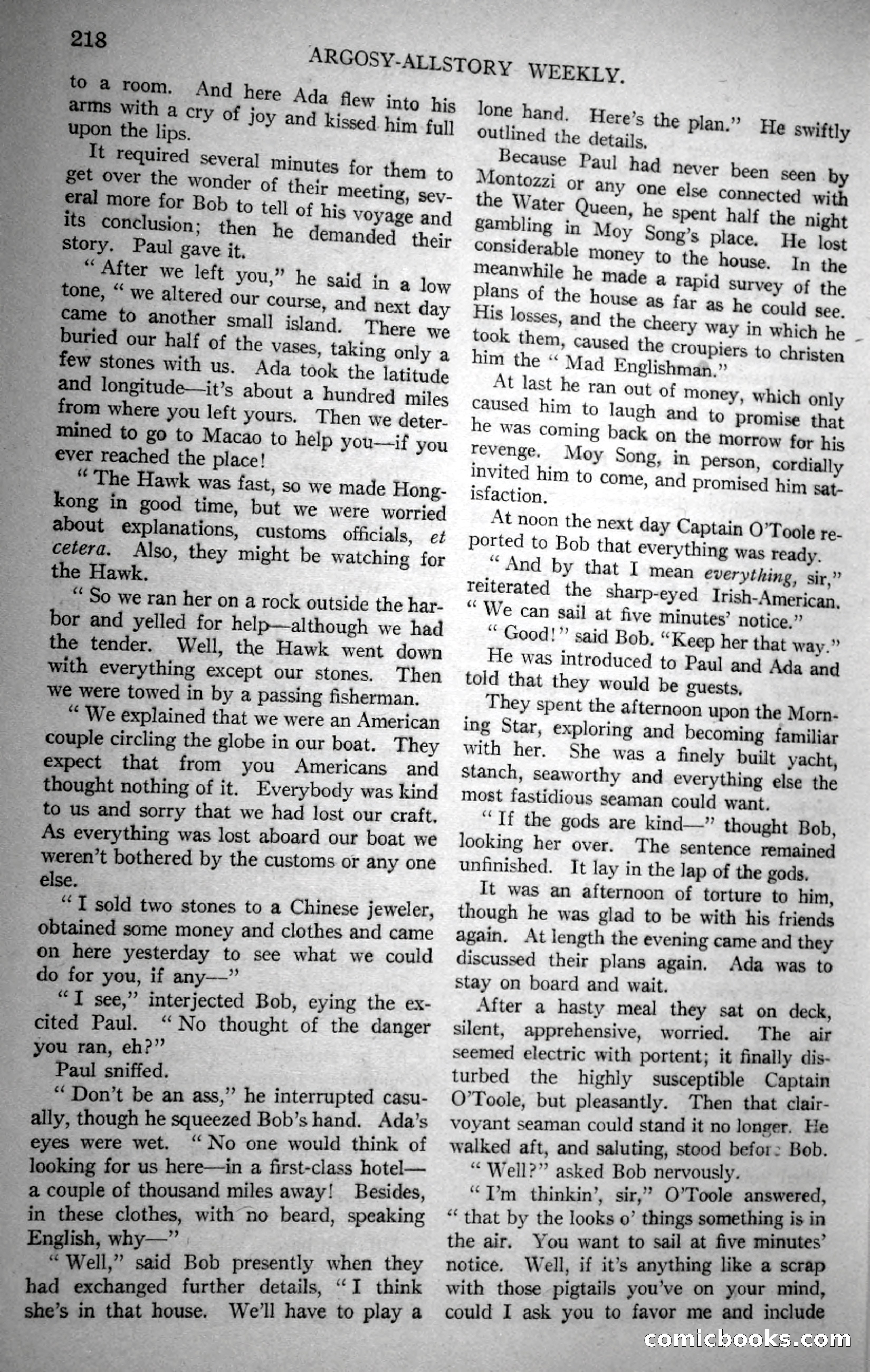 Argosy All-Story Weekly, November 18, 1922 — page 68 of 176