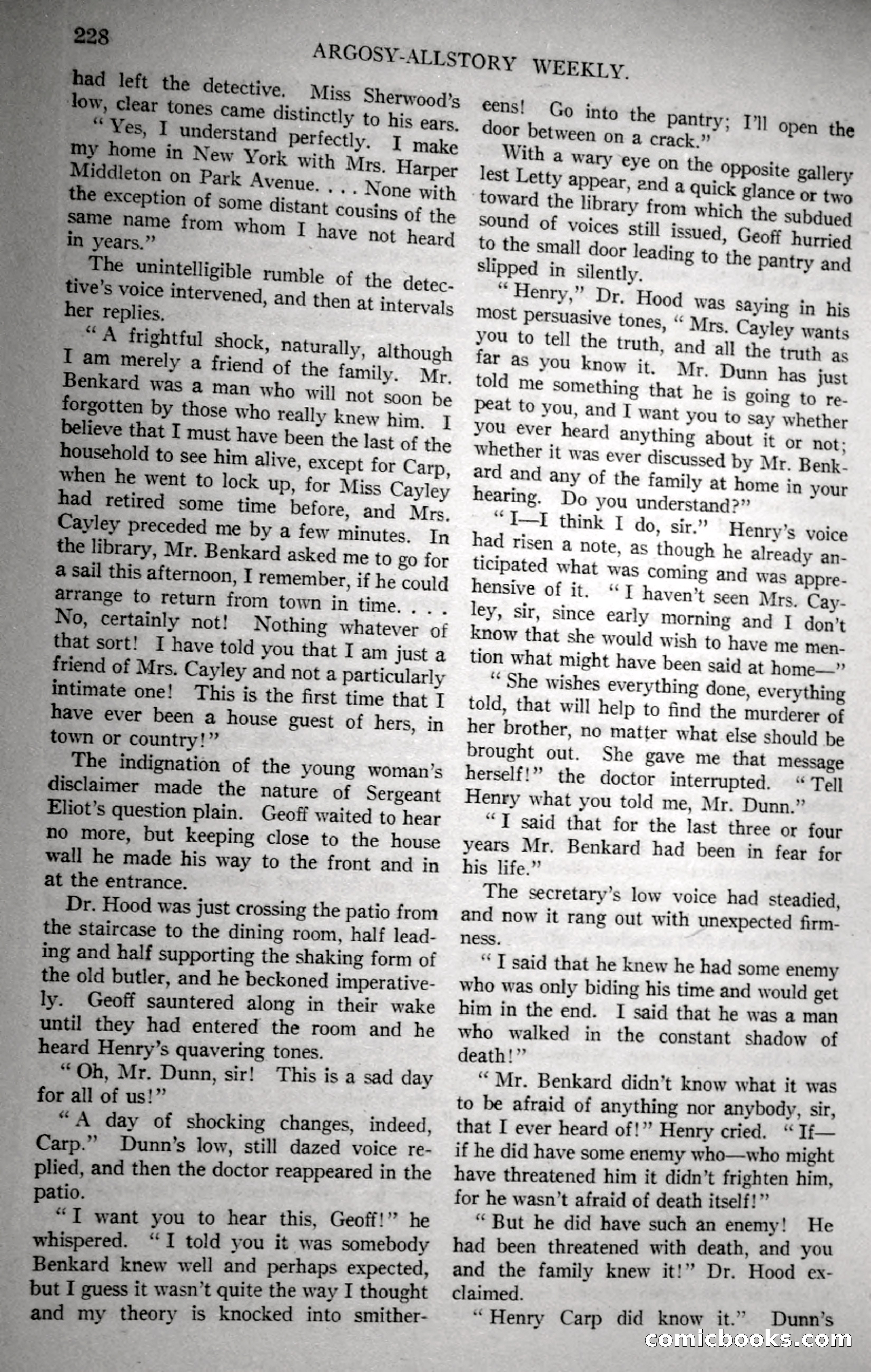 Argosy All-Story Weekly, November 18, 1922 — page 78 of 176