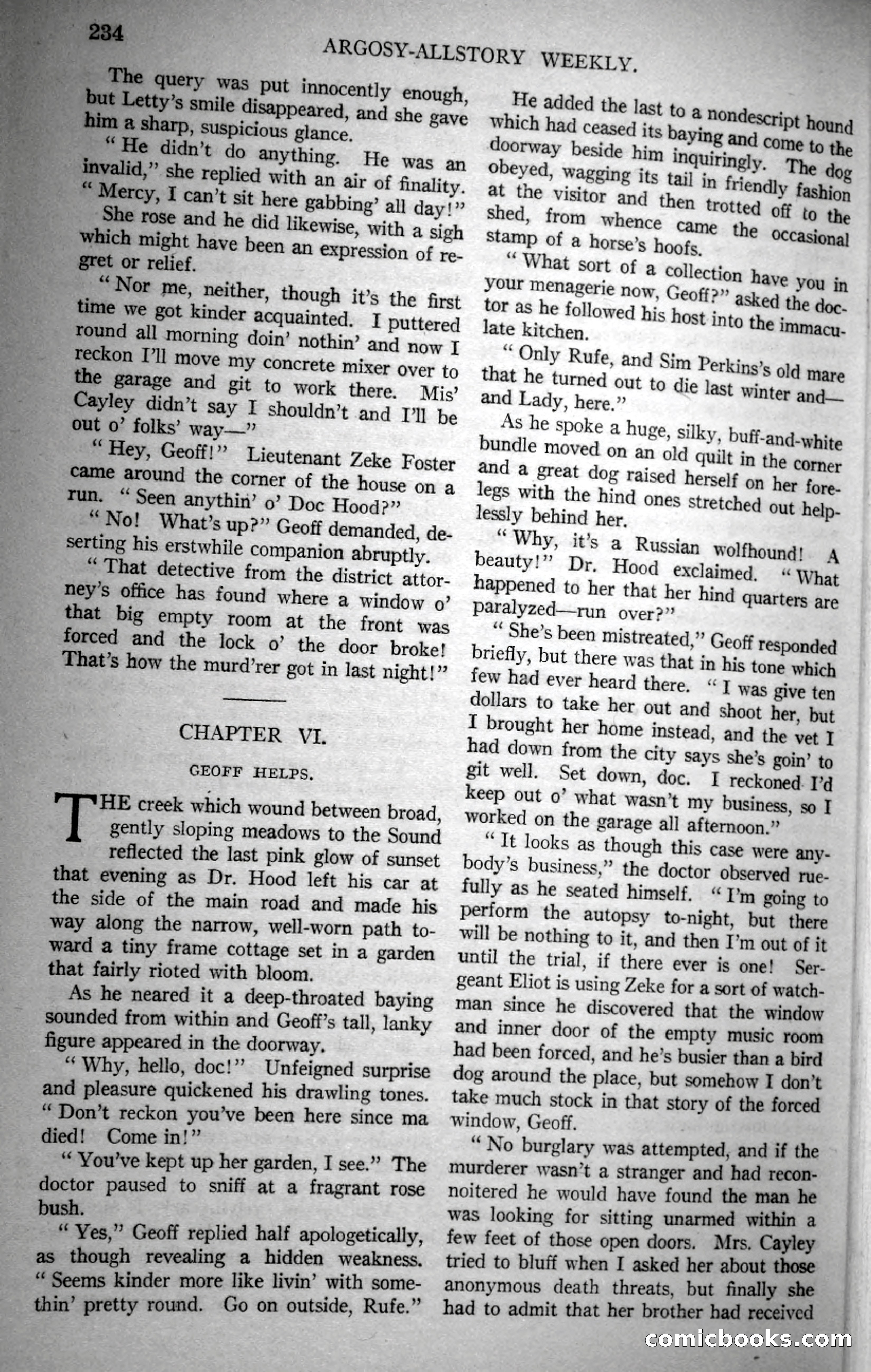 Argosy All-Story Weekly, November 18, 1922 — page 84 of 176