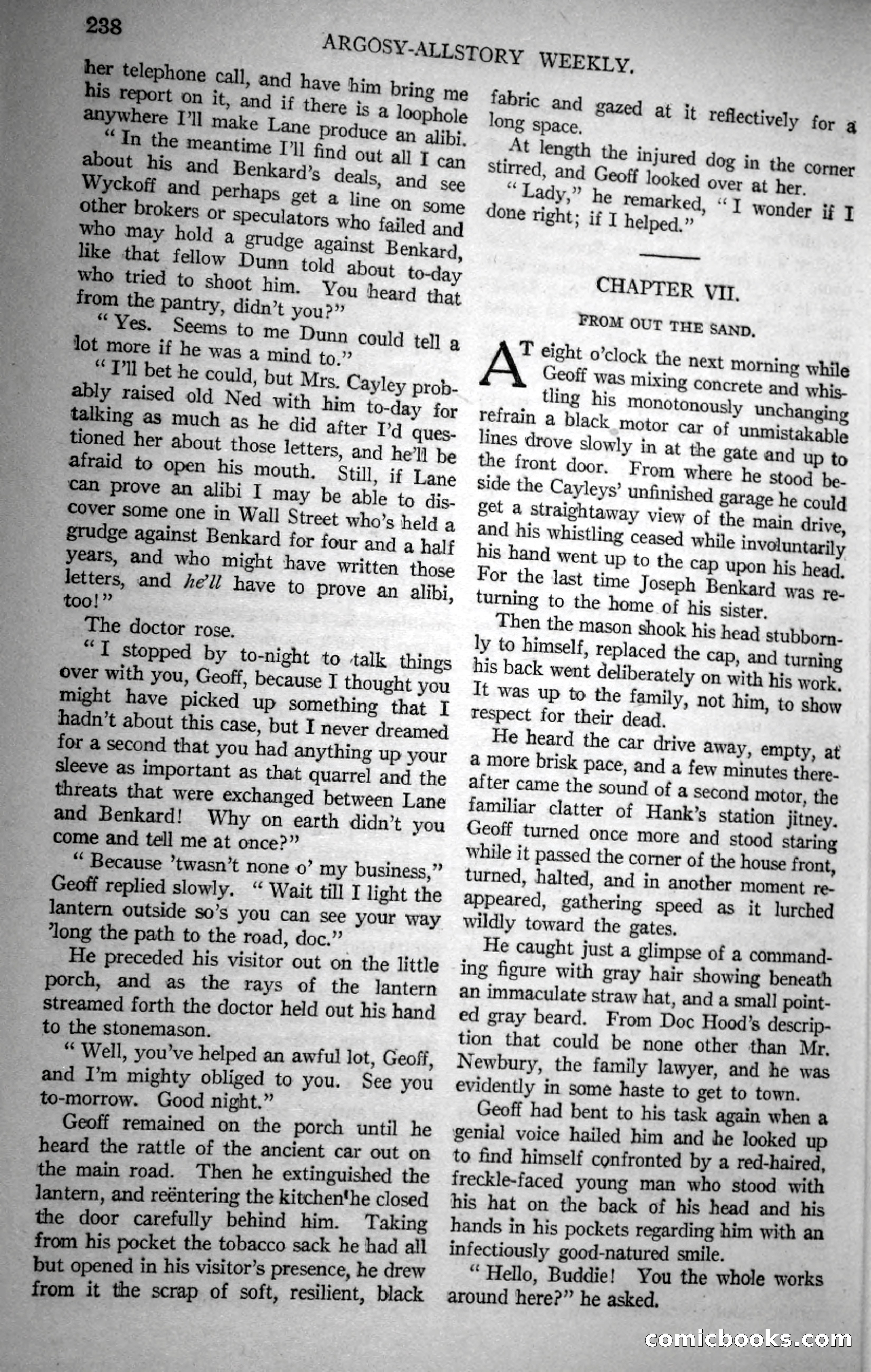 Argosy All-Story Weekly, November 18, 1922 — page 88 of 176