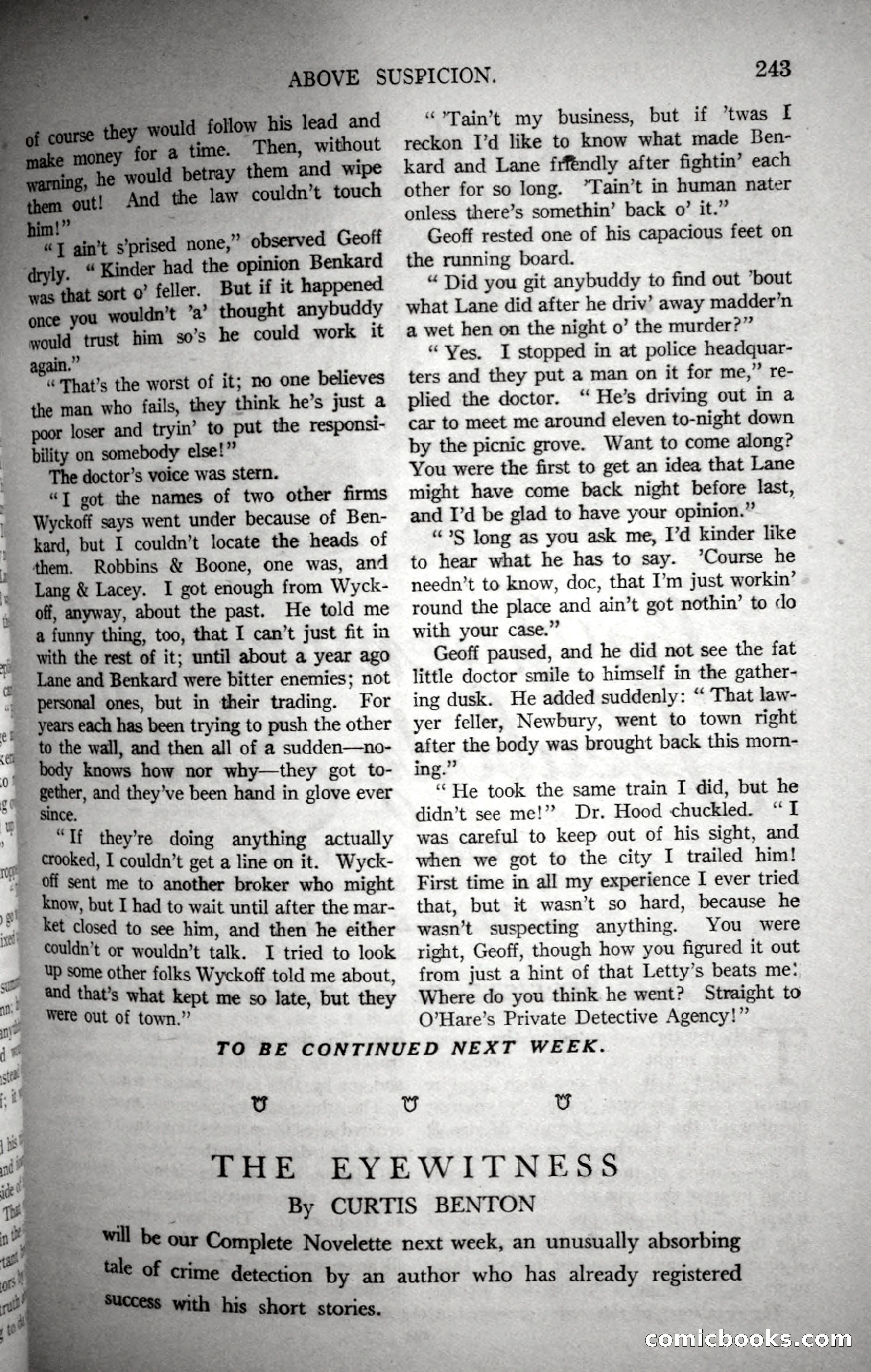 Argosy All-Story Weekly, November 18, 1922 — page 93 of 176